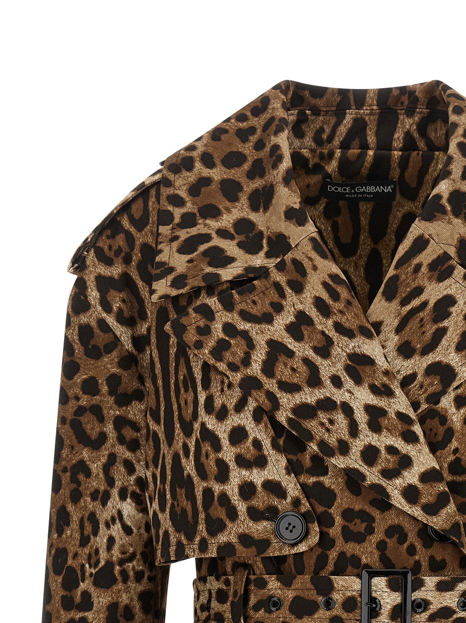Dolce & Gabbana Brown Cotton Coat