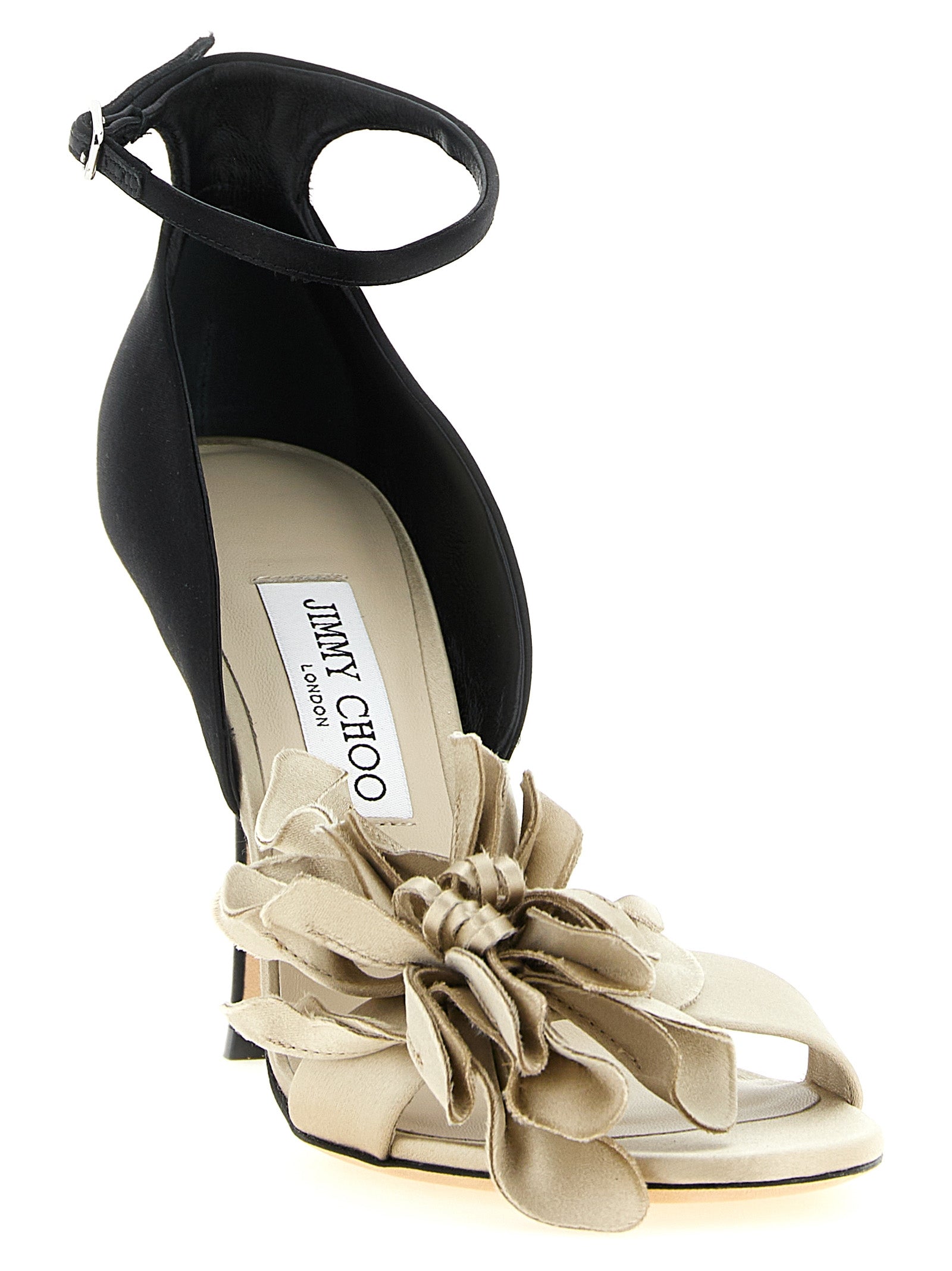 Jimmy Choo Multicolor Tencel Stiletto Heel Sandals