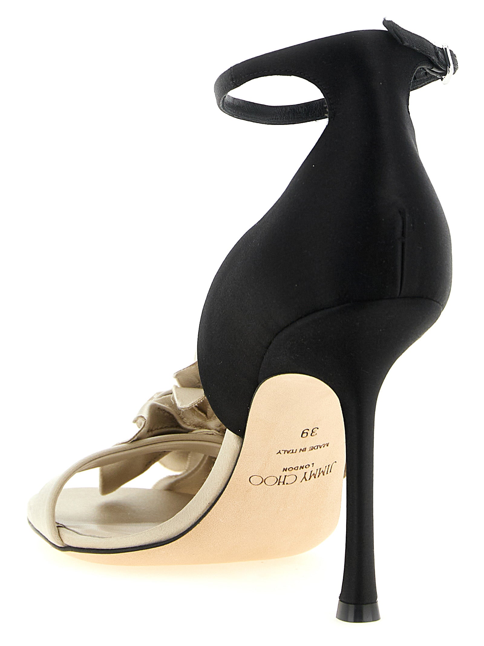 Jimmy Choo Multicolor Tencel Stiletto Heel Sandals