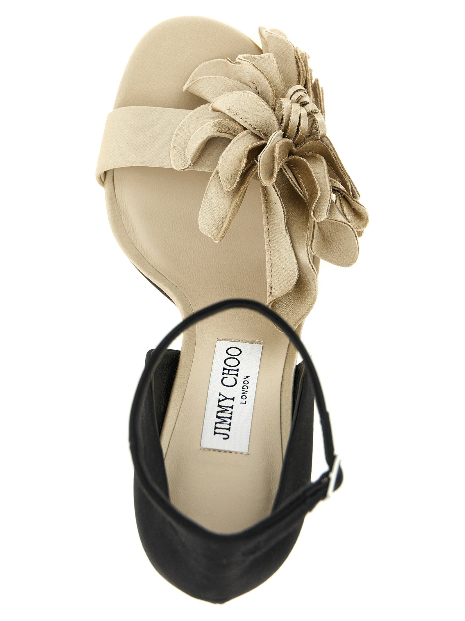 Jimmy Choo Multicolor Tencel Stiletto Heel Sandals