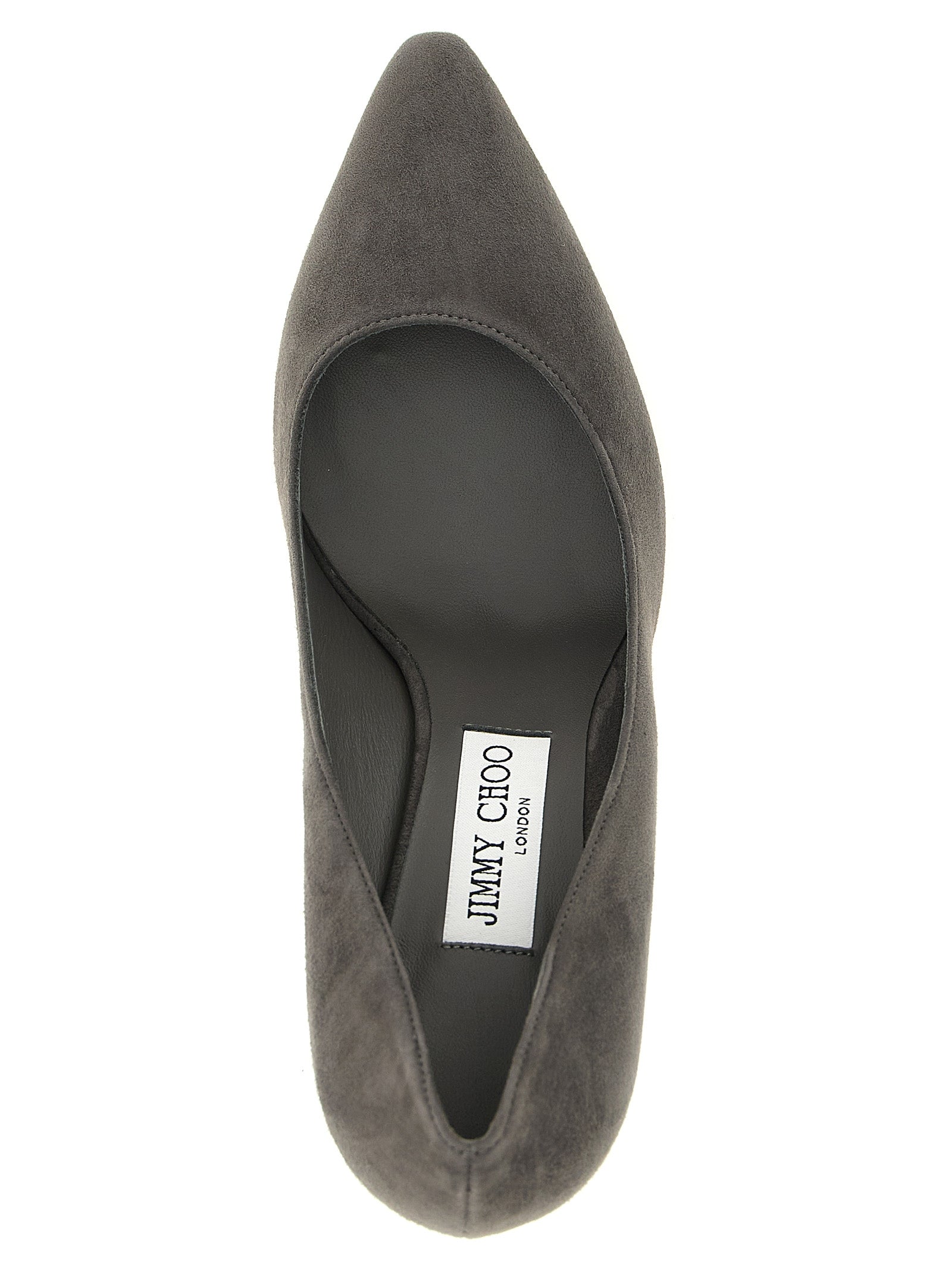 Jimmy Choo Gray Leather High Heel Pumps