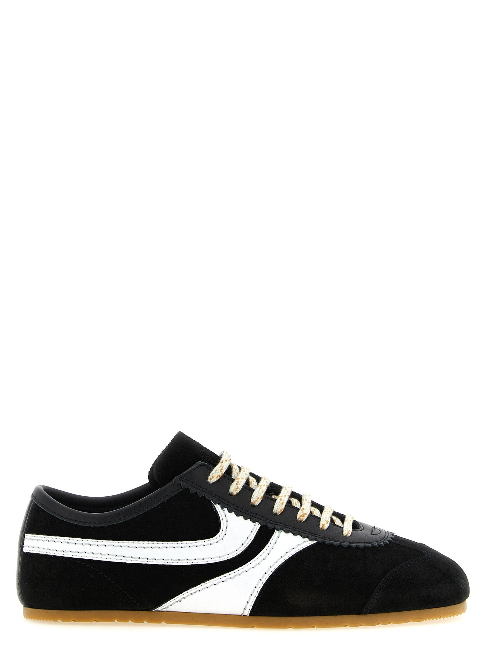 Dries Van Noten Bicolor Calfskin Athletic Sneakers