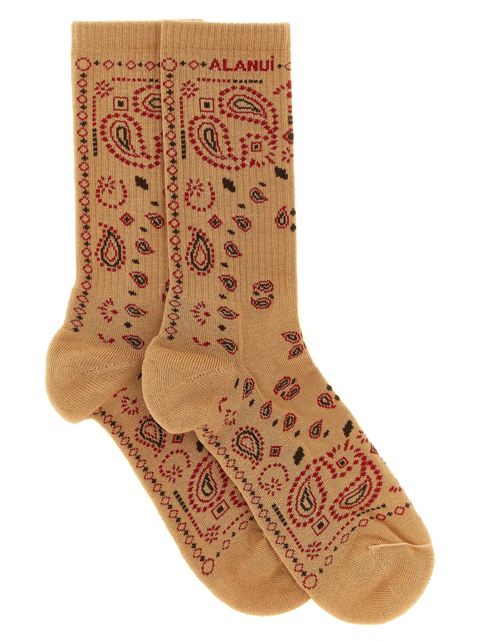 Alanui Beige Cotton Socks