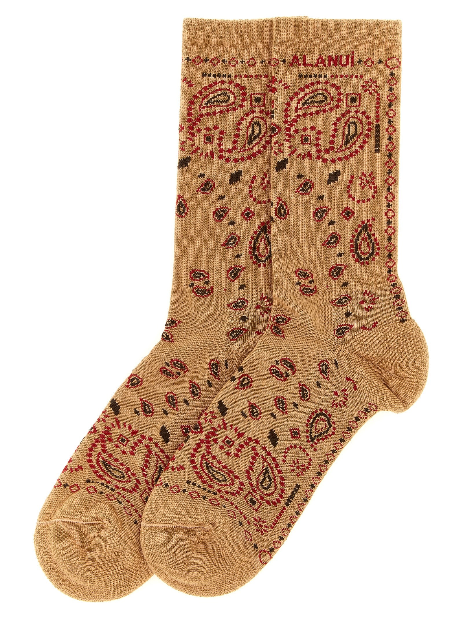 Alanui Beige Cotton Socks