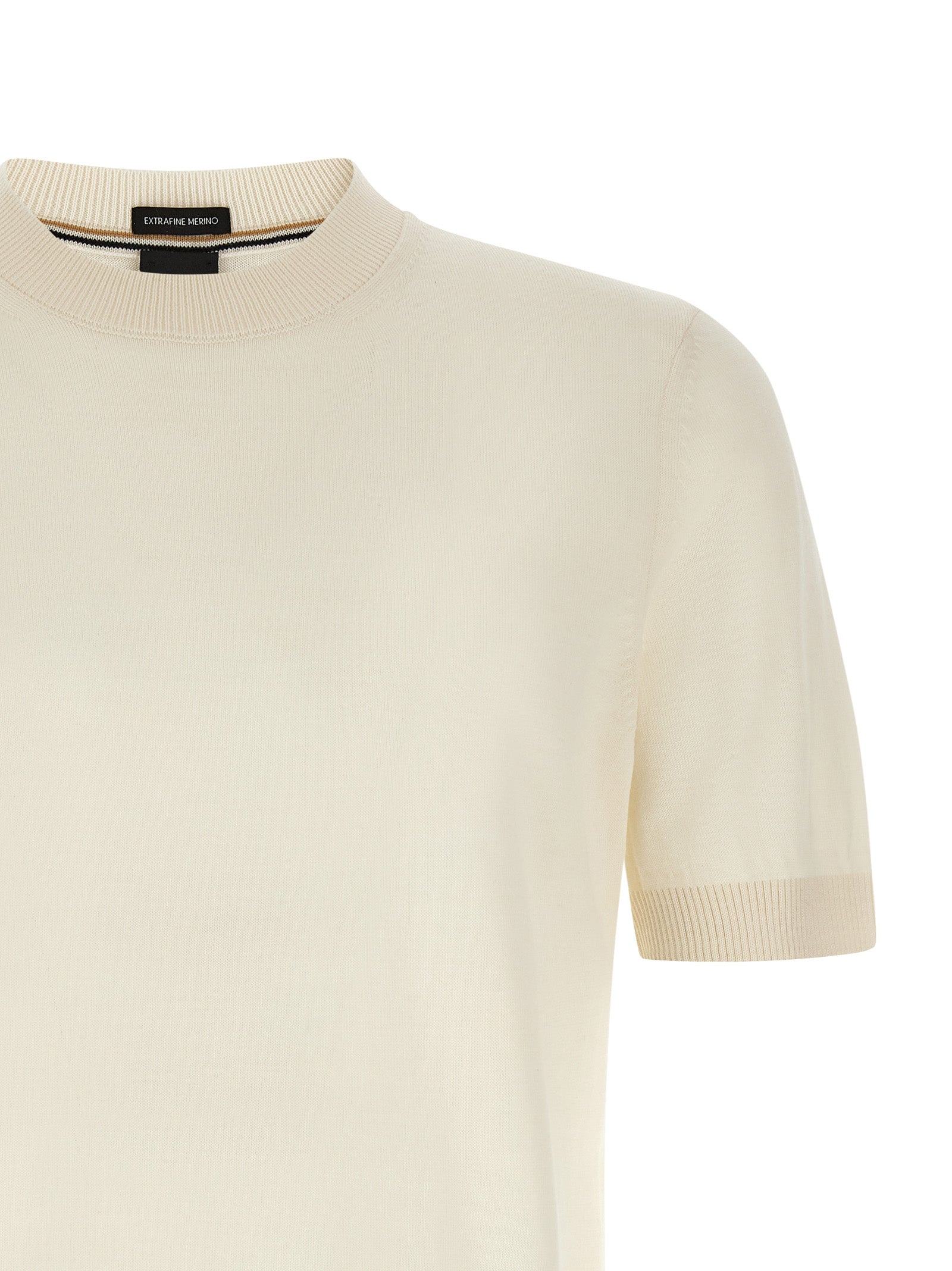 Hugo Boss White Virgin Wool T-Shirt