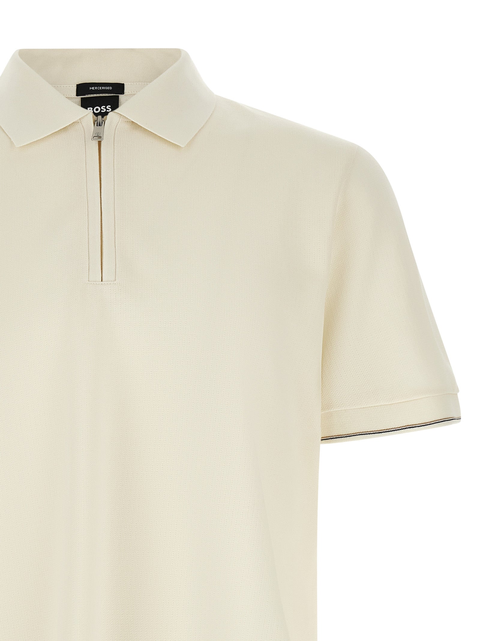 Hugo Boss Beige Cotton Polo Shirt