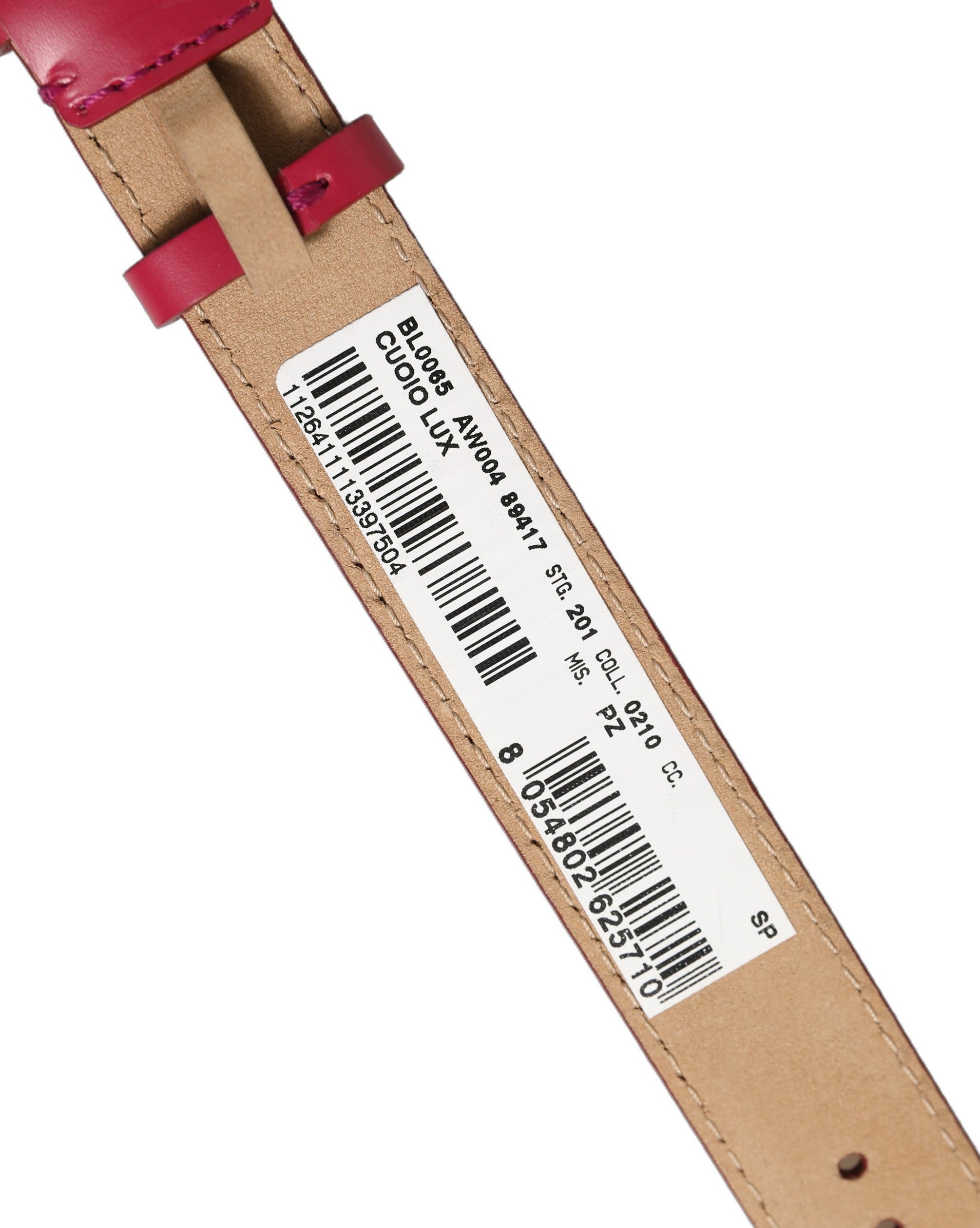 Dolce & Gabbana Red Calfskin Leather Gold Buckle Belt Strap Bracelet