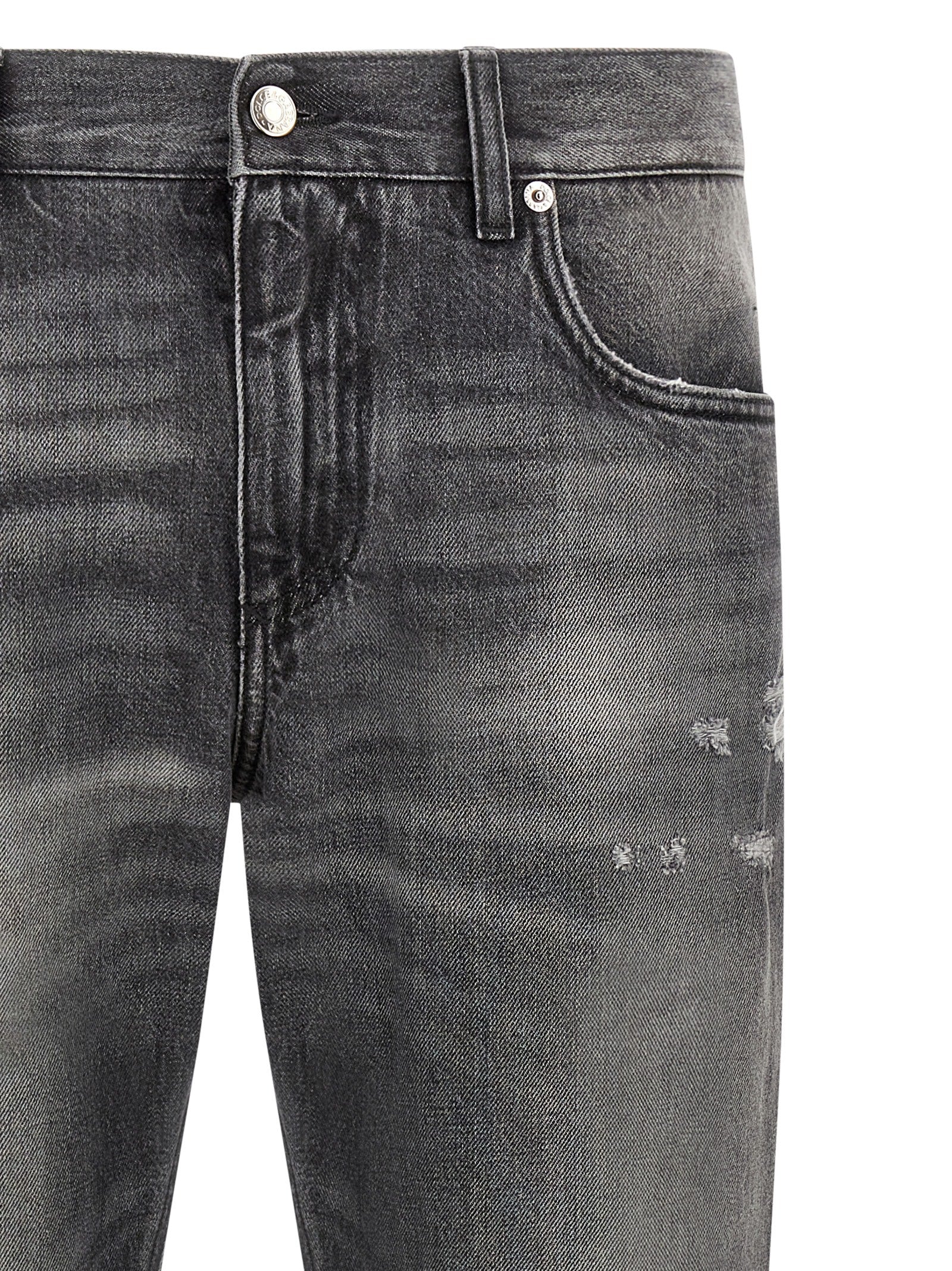 Dolce & Gabbana Gray Cotton Jeans Denim