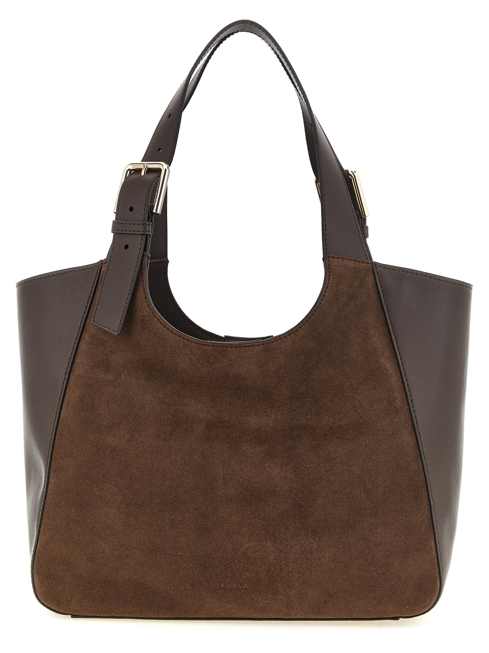 Furla Brown Calfskin Tote Bag