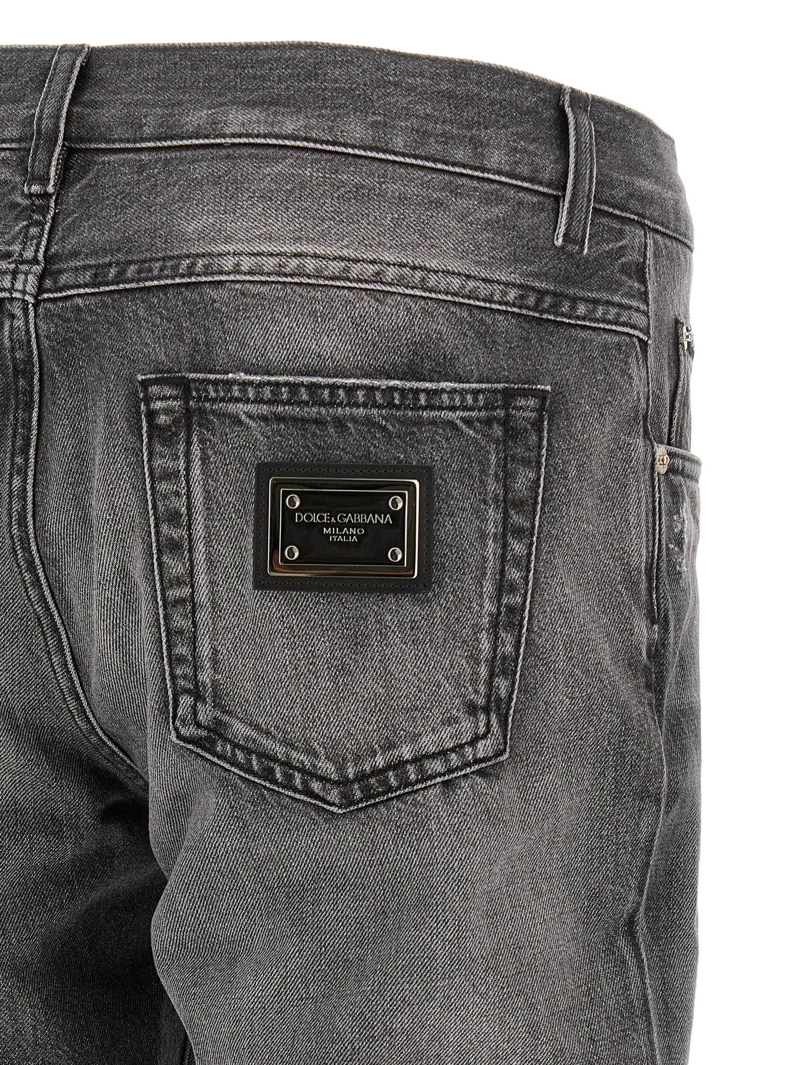 Dolce & Gabbana Gray Cotton Jeans Denim