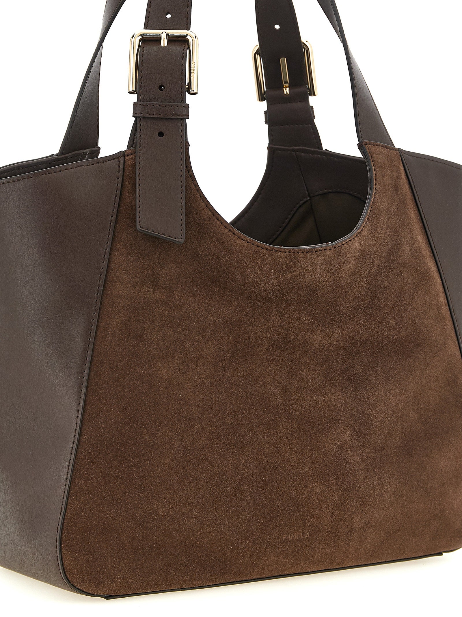 Furla Brown Calfskin Tote Bag