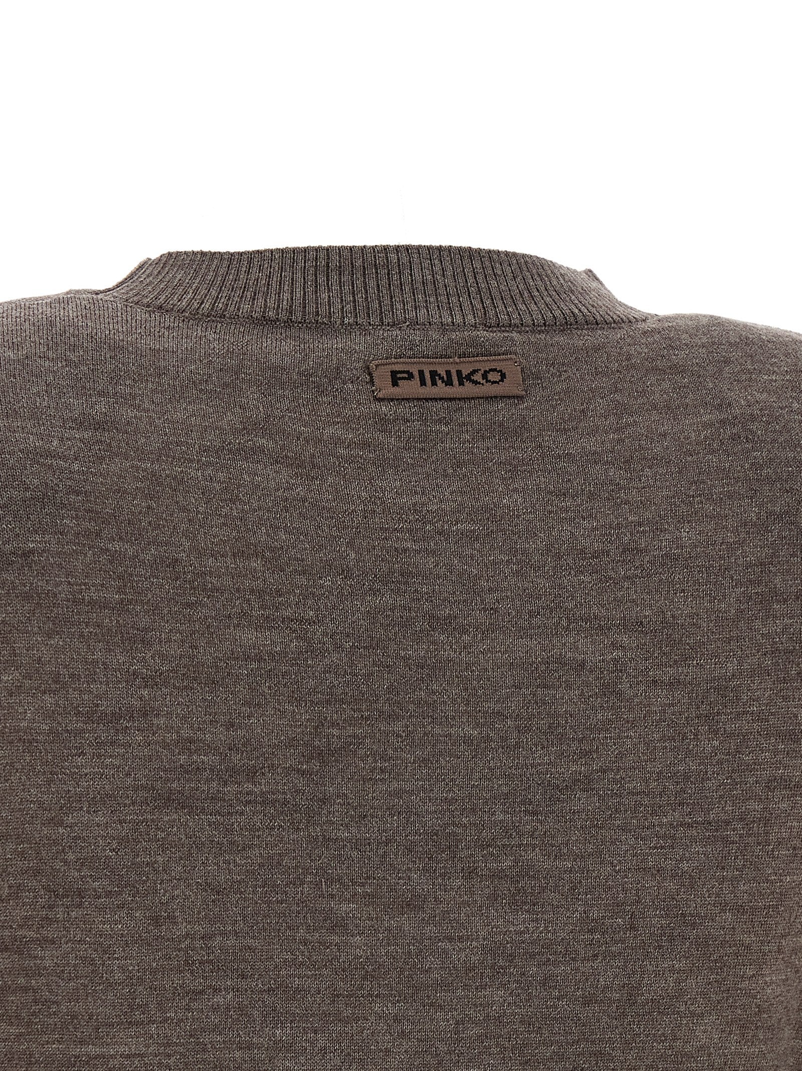 PINKO Brown Wool Cardigan
