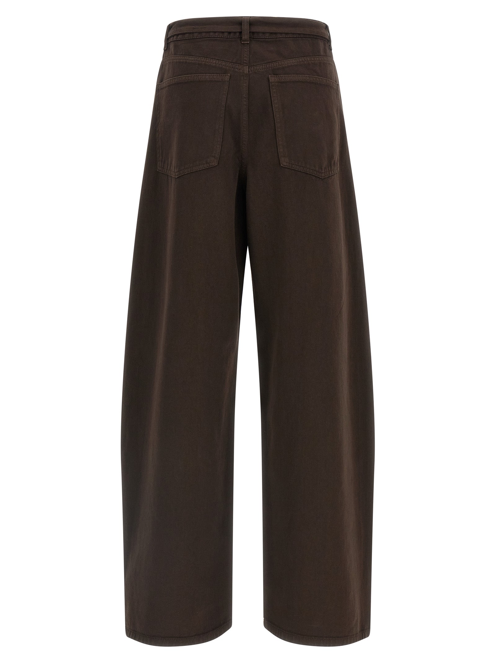Twinset Brown Cotton High-Waisted Jean