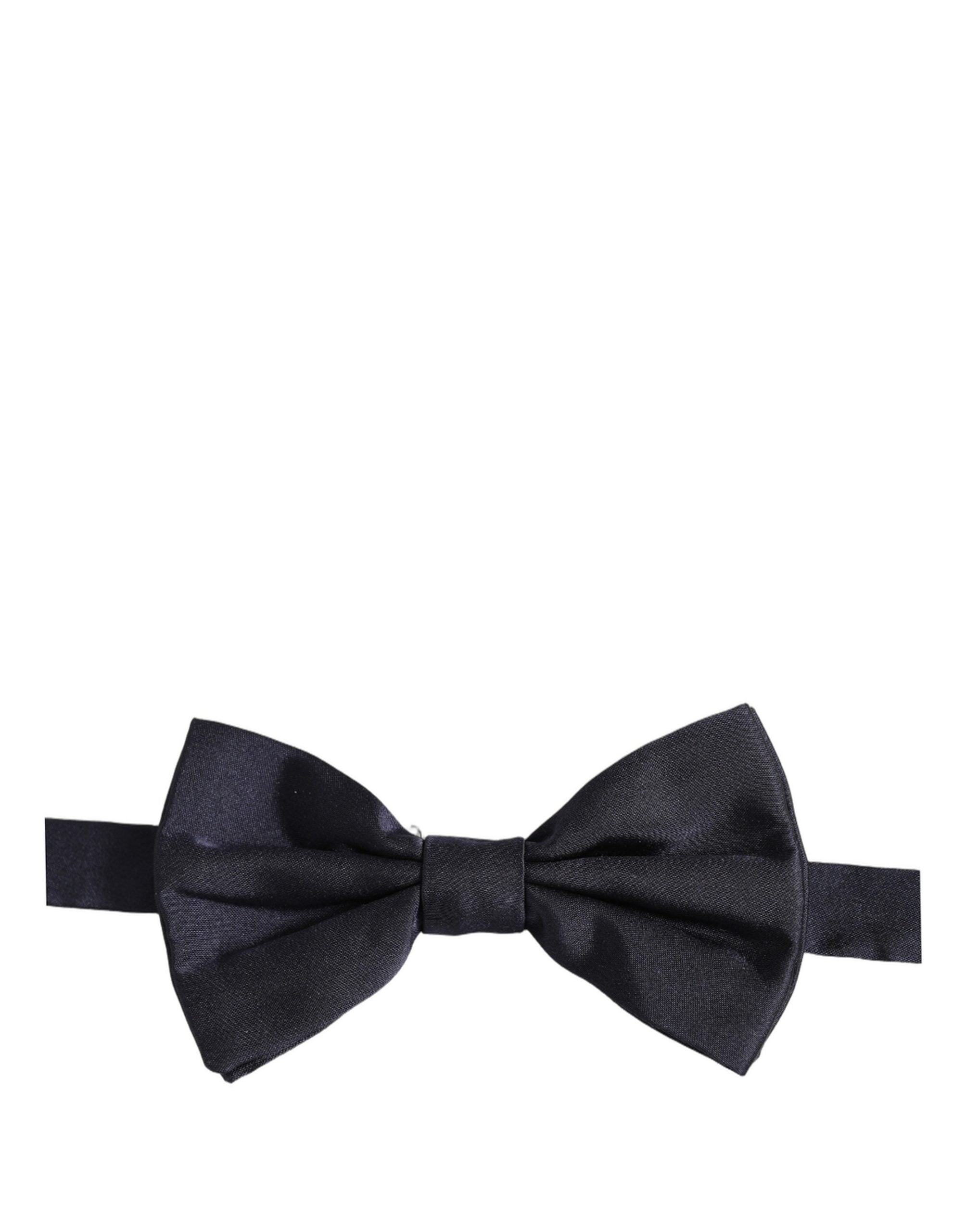 Dolce & Gabbana Men Dark Blue Silk Adjustable Neck Papillon Bow Tie