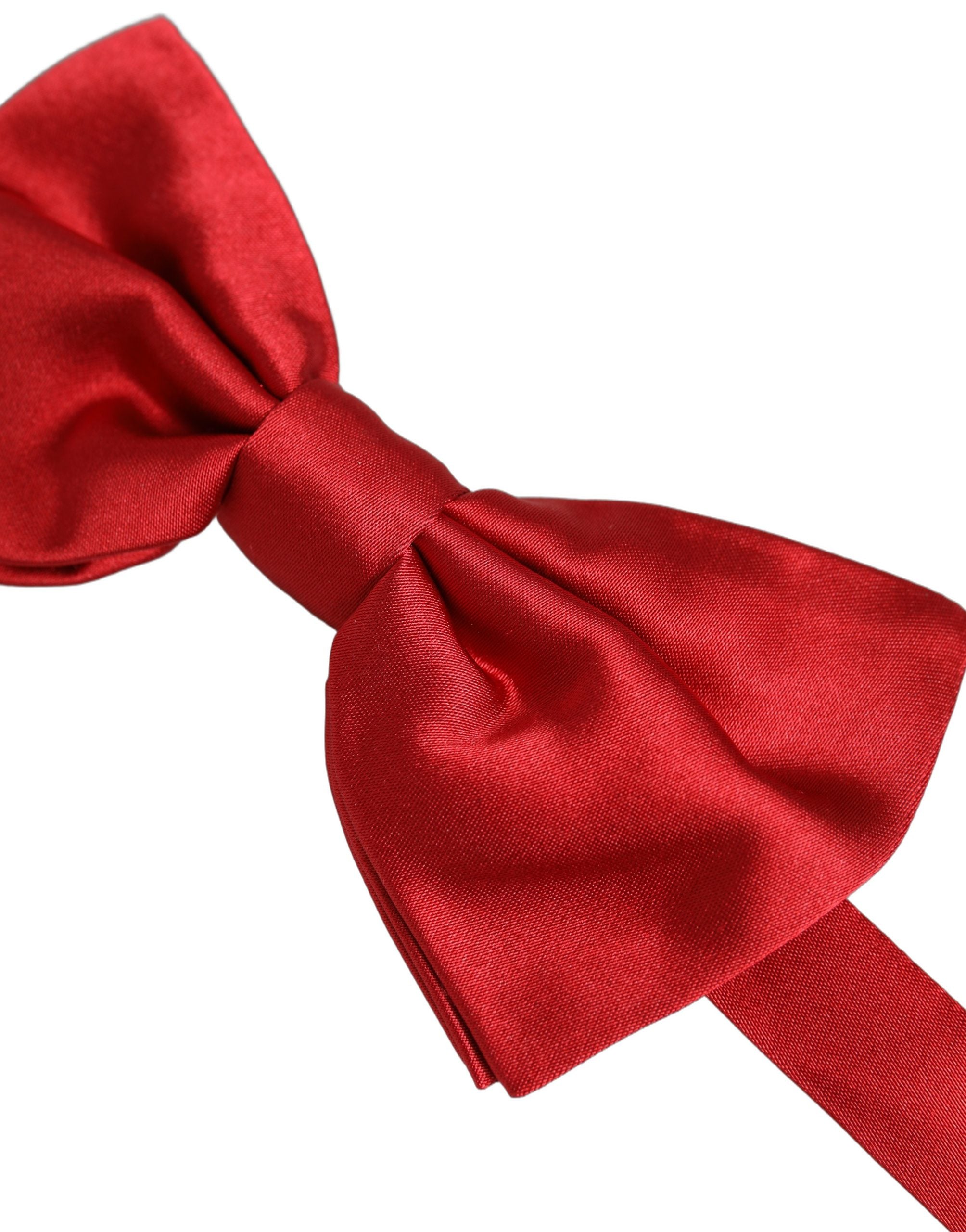 Dolce & Gabbana Men Red 100% Silk Adjustable Neck Papillon Bow Tie