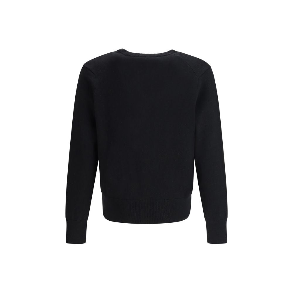Ami Paris Black Wool Oves Aries Cardigan