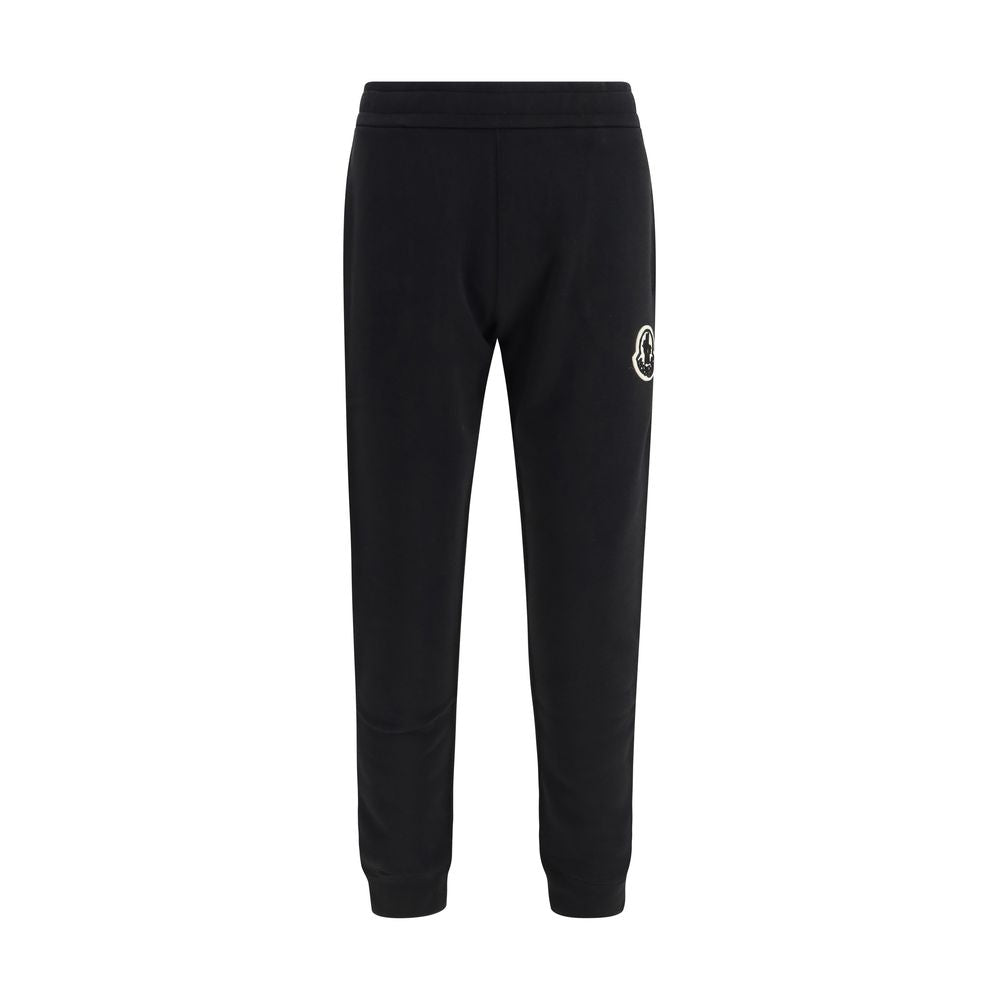 Moncler Black Cotton Athletic Pants