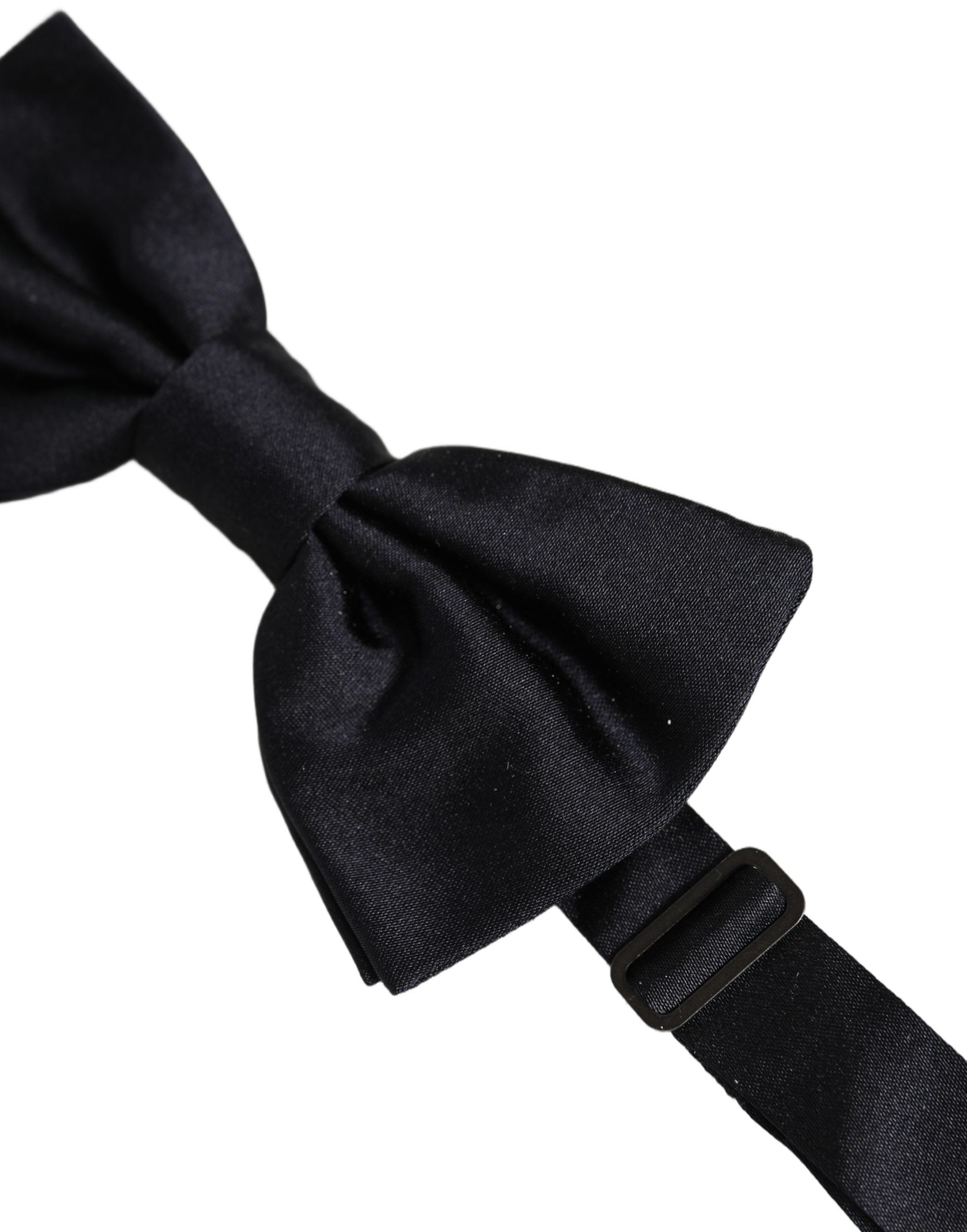 Dolce & Gabbana Men Dark Blue 100% Silk Adjustable Neck Papillon Bow Tie