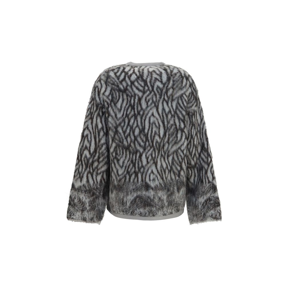 Forte_Forte Gray Alpaca Vicugna Pacos Cardigan