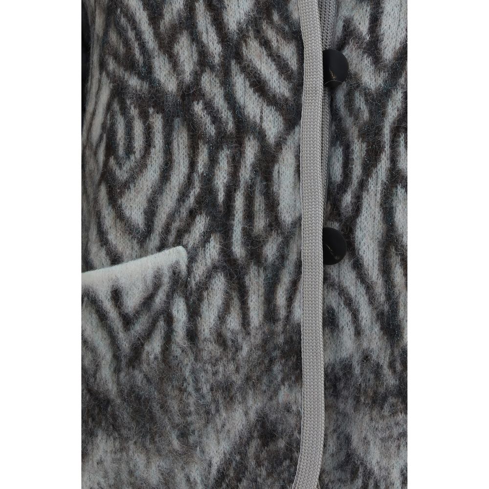 Forte_Forte Gray Alpaca Vicugna Pacos Cardigan