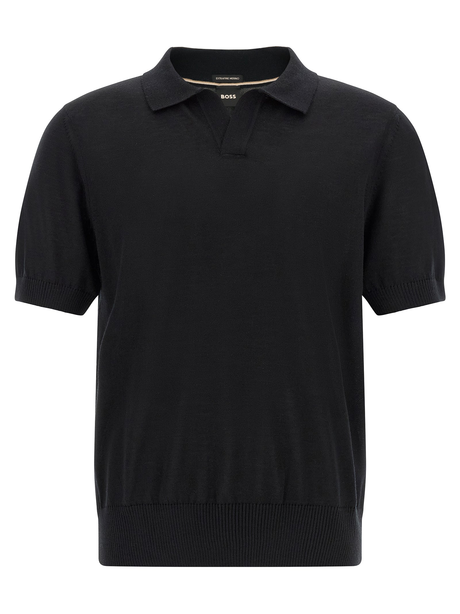 Hugo Boss Black Virgin Wool Polo Shirt
