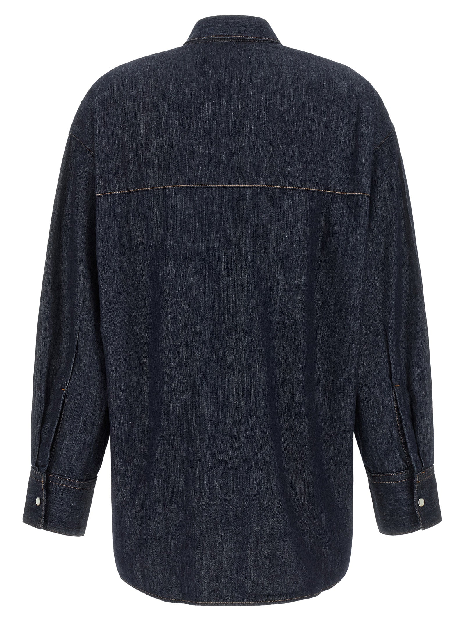 Khaite Blue Cotton Blouse