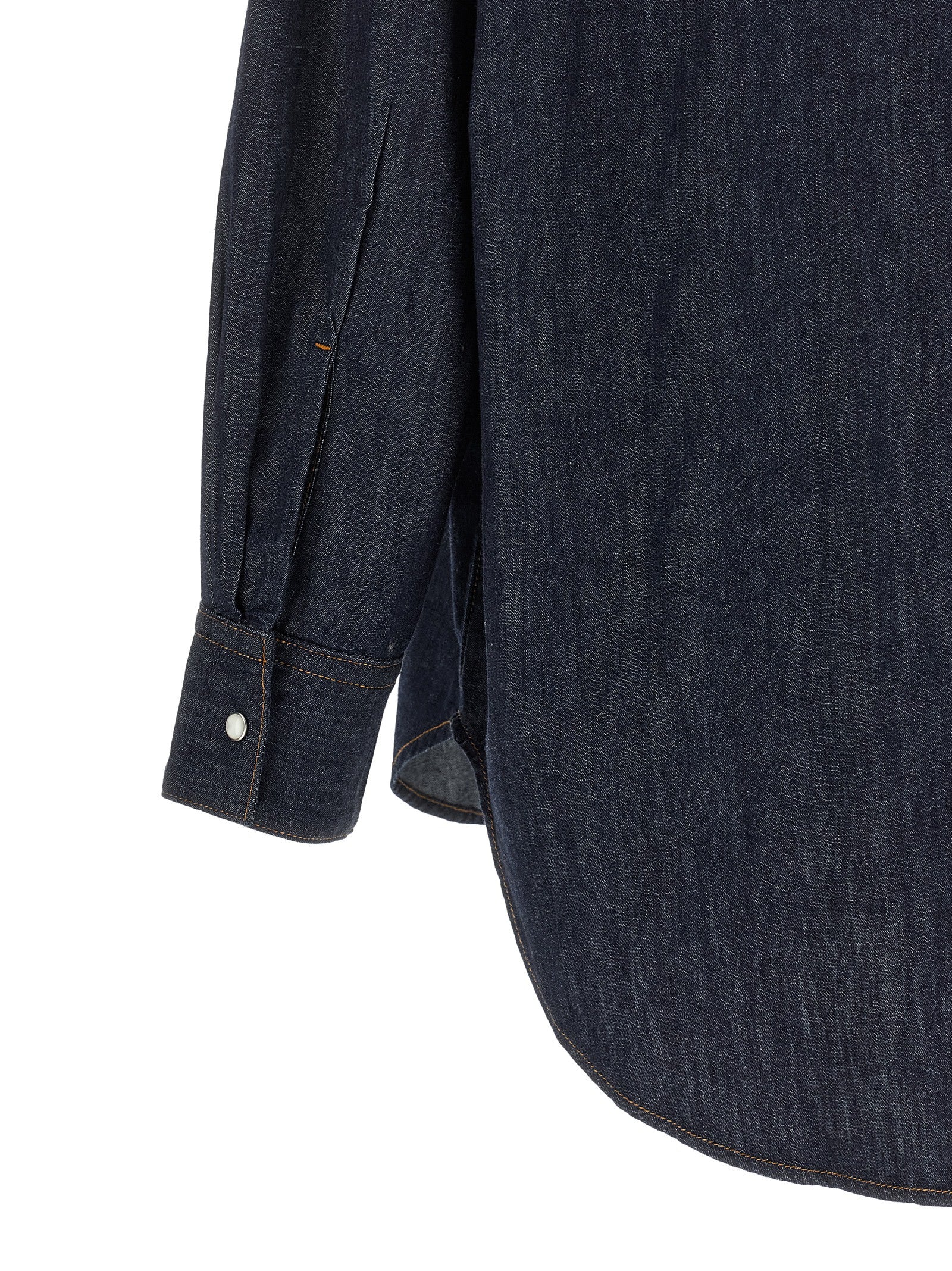 Khaite Blue Cotton Blouse