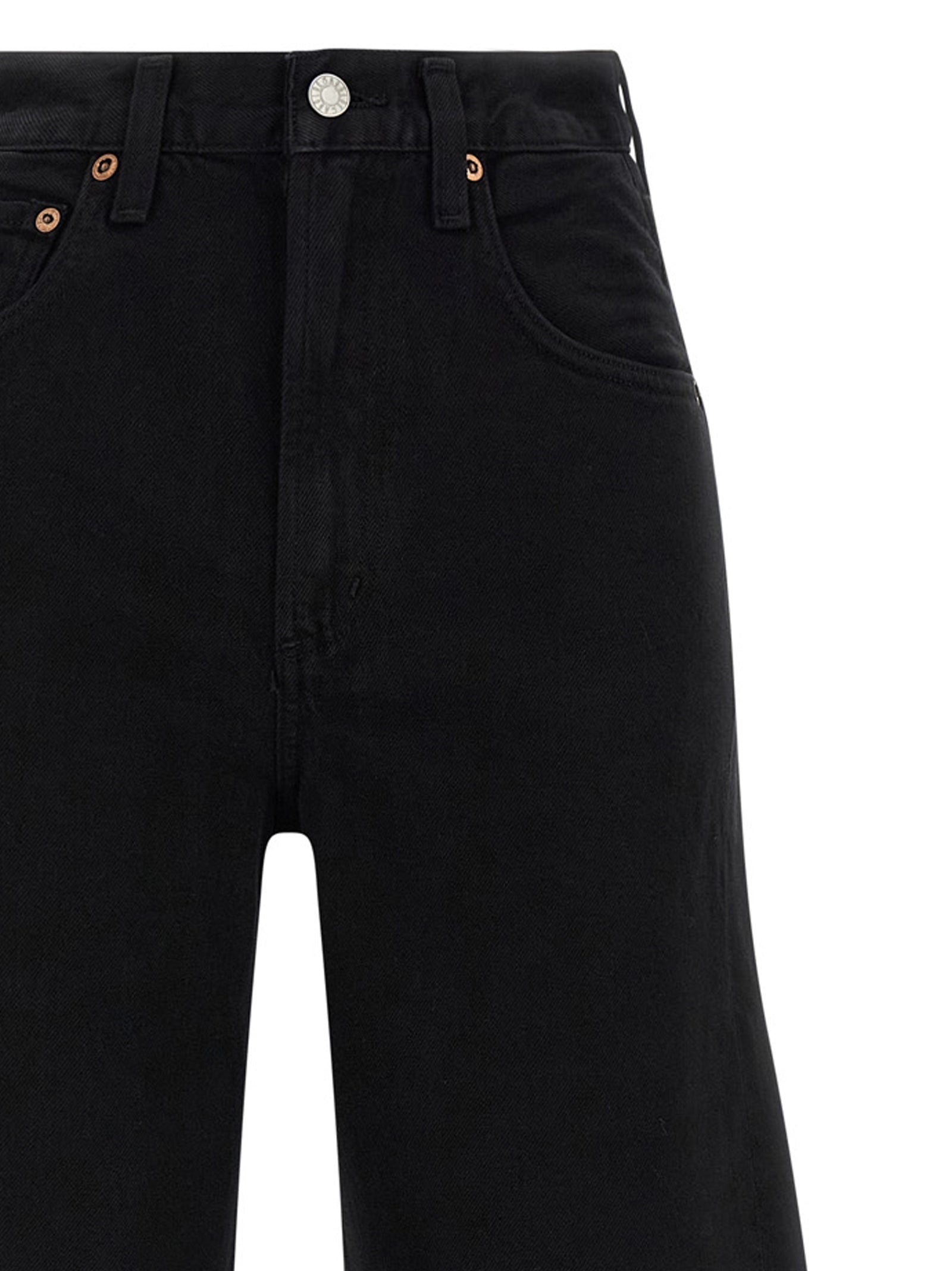 Agolde Black Cotton Jeans Denim