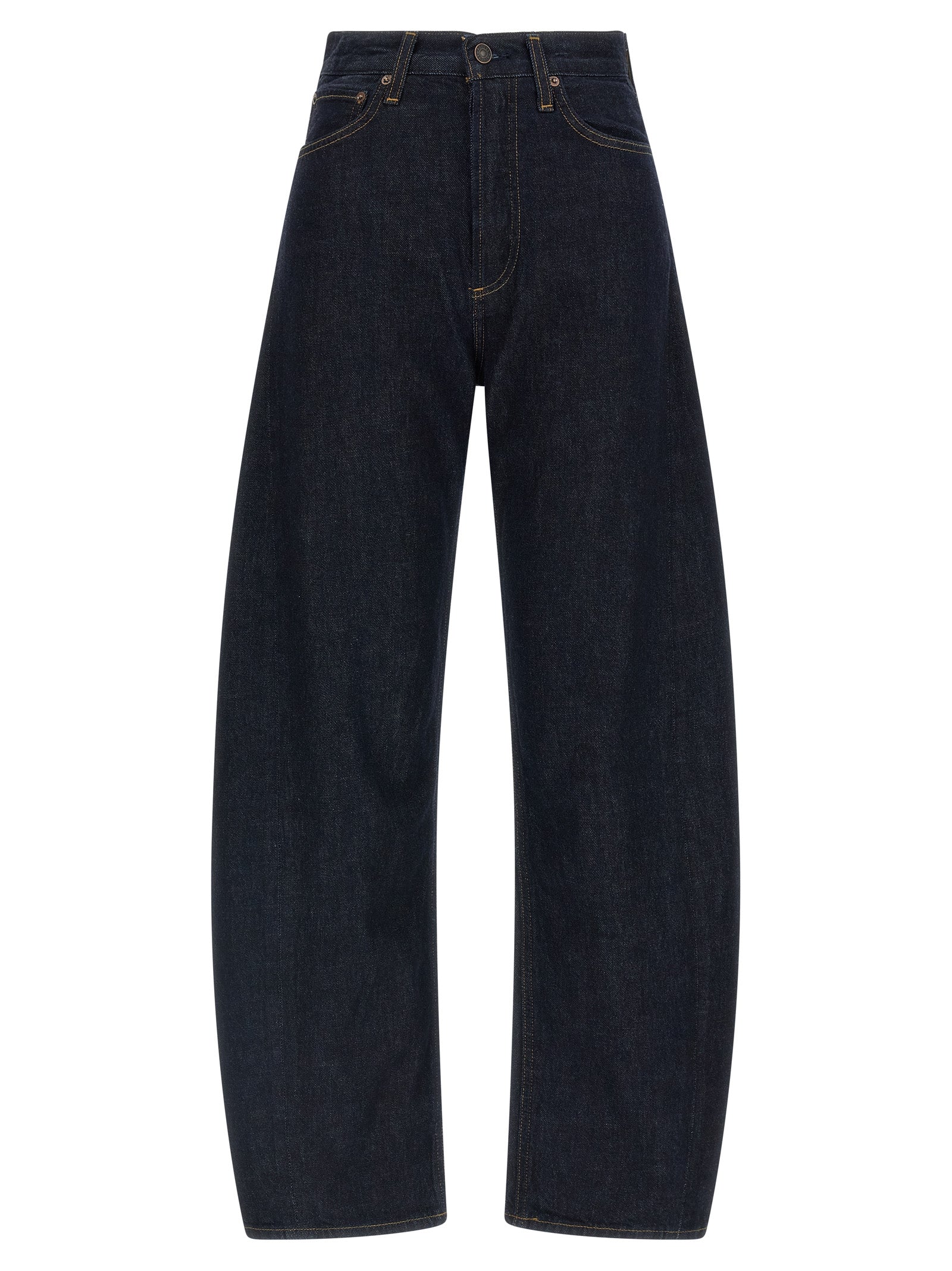 Agolde Blue Cotton High-Waisted Jean