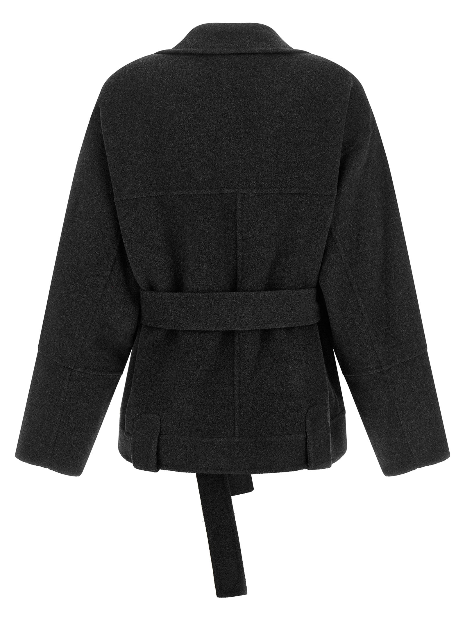 Khaite Gray Wool Full-Length Jacket