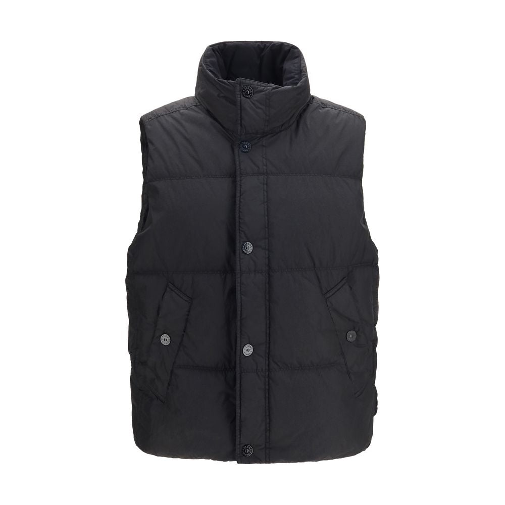 Stone Island Black Goose Down Sleeveless Jacket