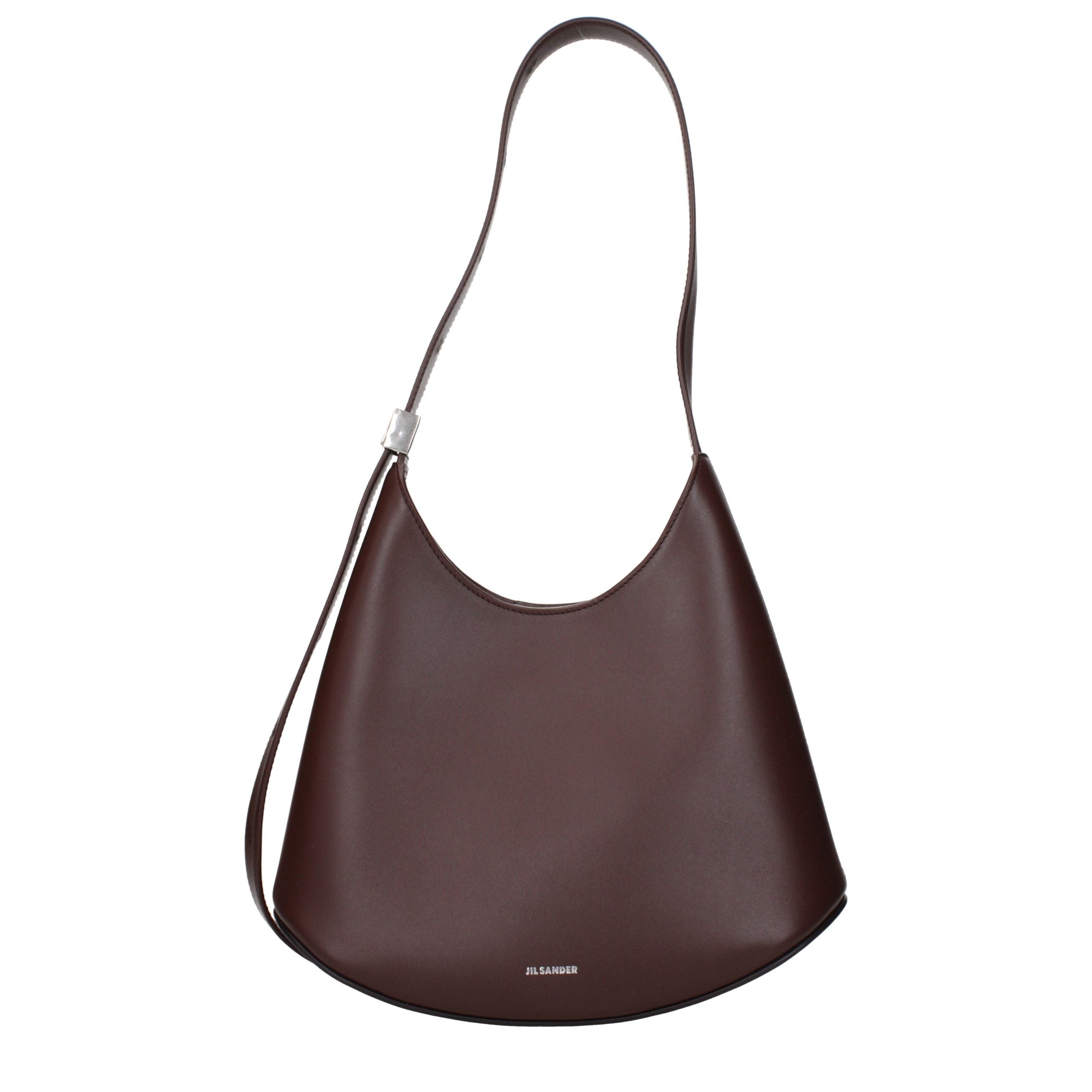 Jil Sander Red Leather Shoulder Bag