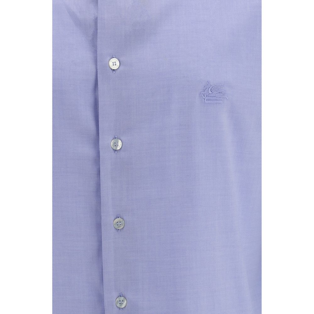 Etro Blue Cotton Dress Shirt