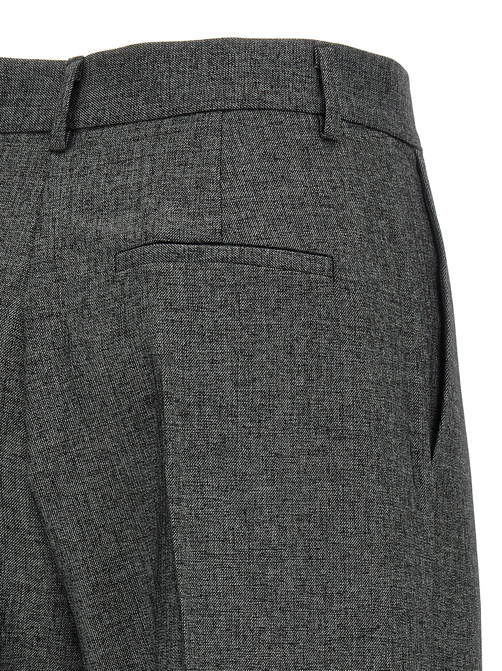 The Andamane Gray Polyester Dress Pants