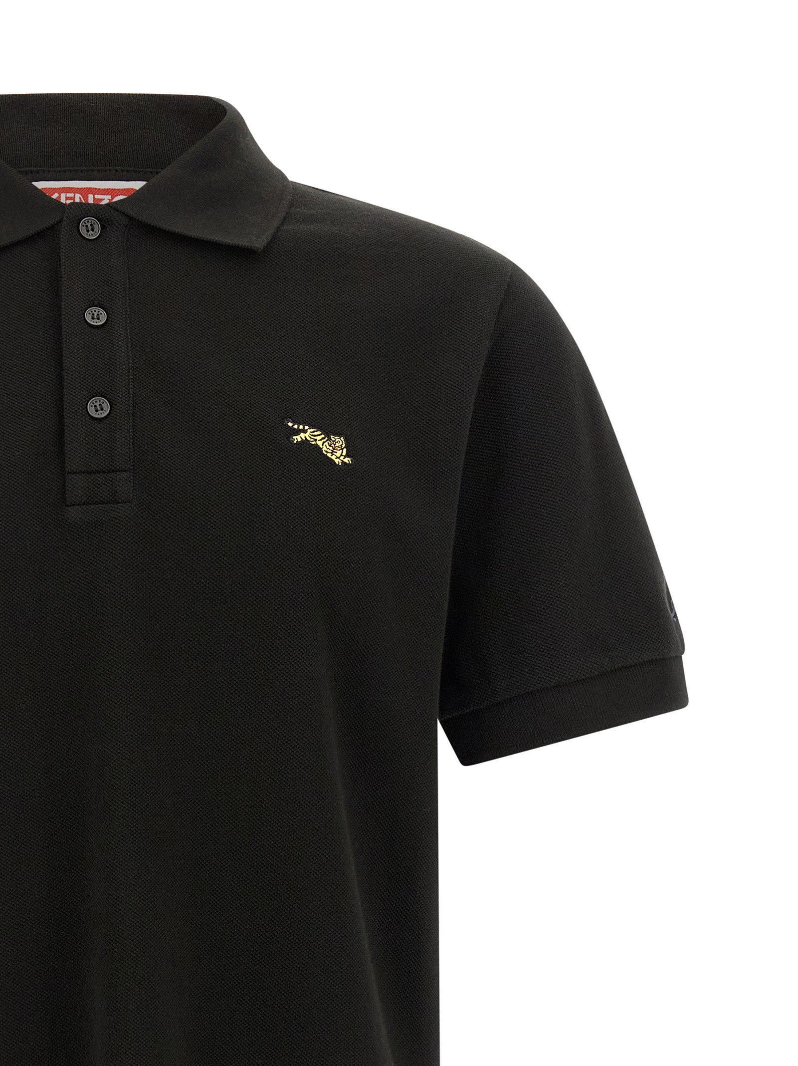 Kenzo Black Cotton Polo Shirt