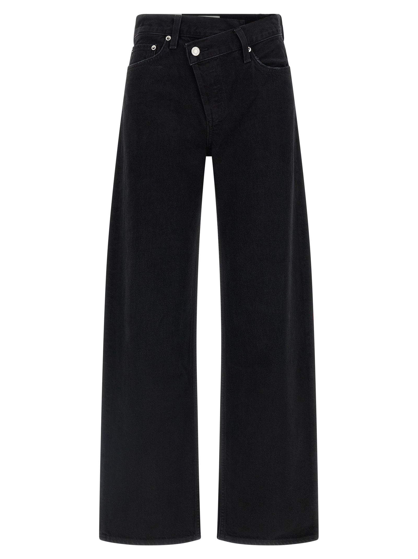 Agolde Black Cotton Relaxed Fit Jeans