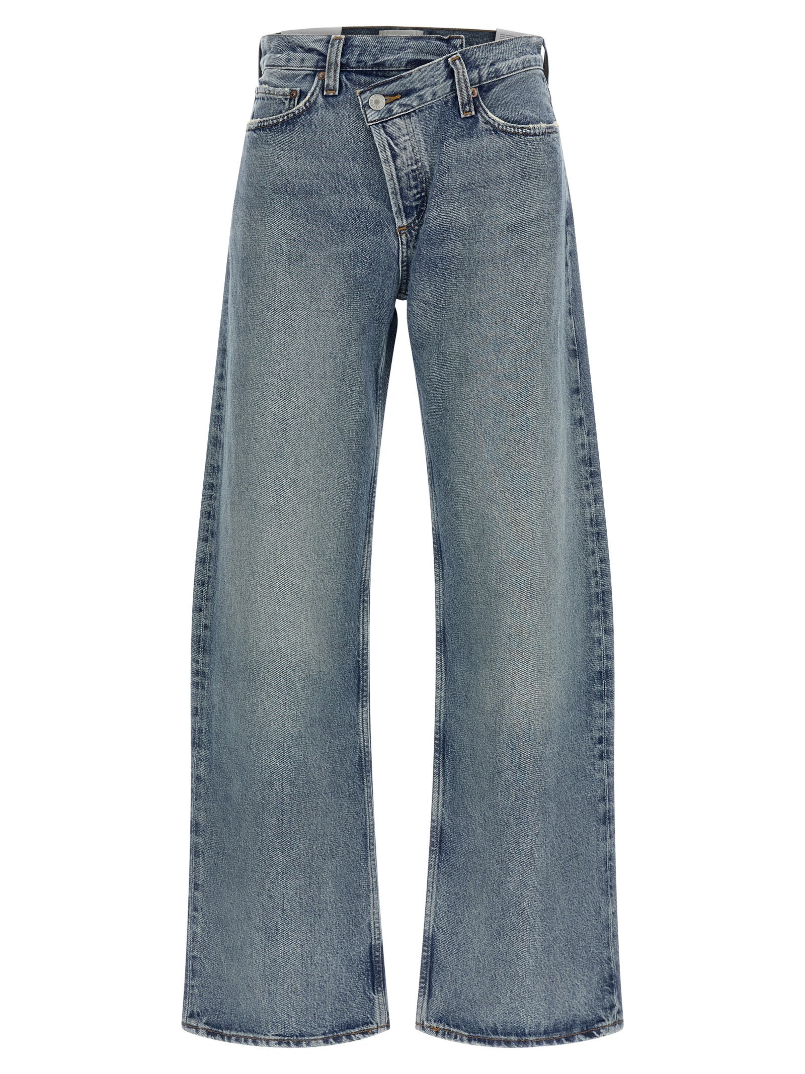 Agolde Blue Cotton Relaxed Fit Jeans