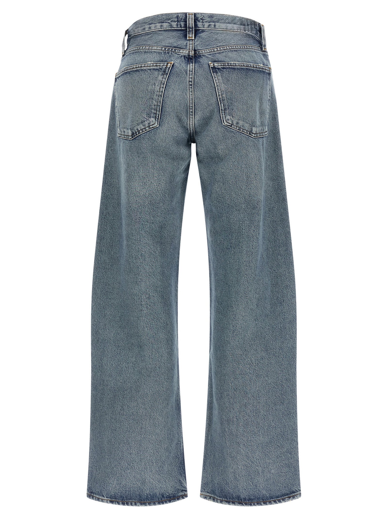 Agolde Blue Cotton Relaxed Fit Jeans