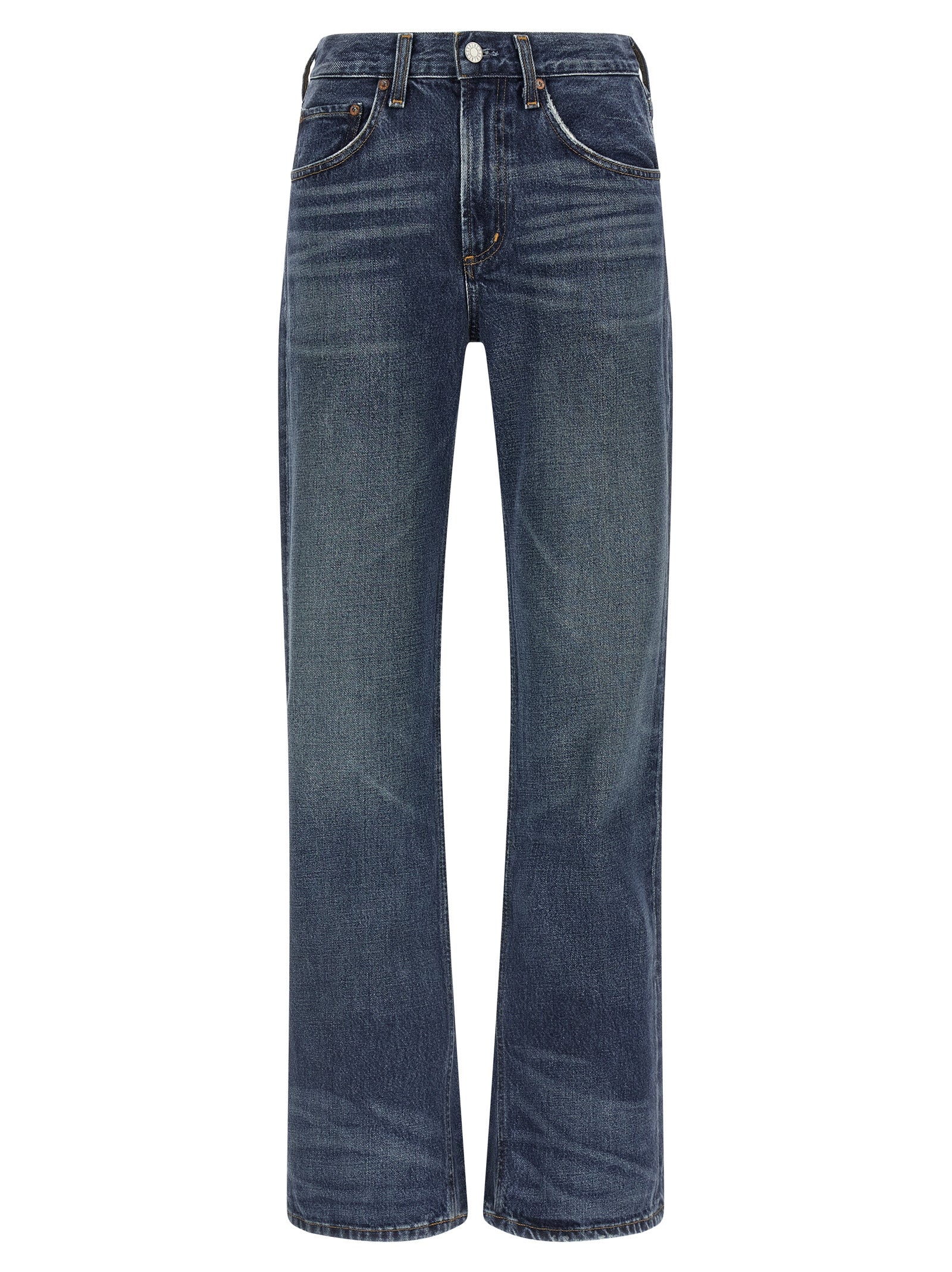 Agolde Blue Cotton Bootcut Jeans