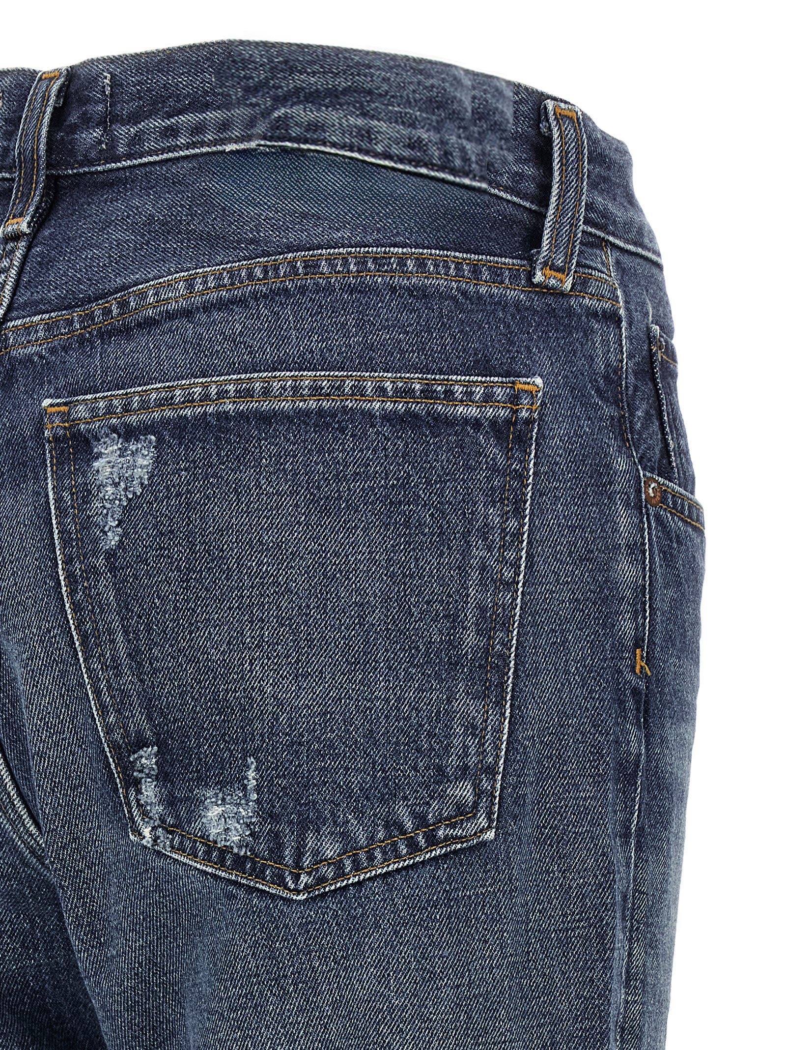 Agolde Blue Cotton Bootcut Jeans