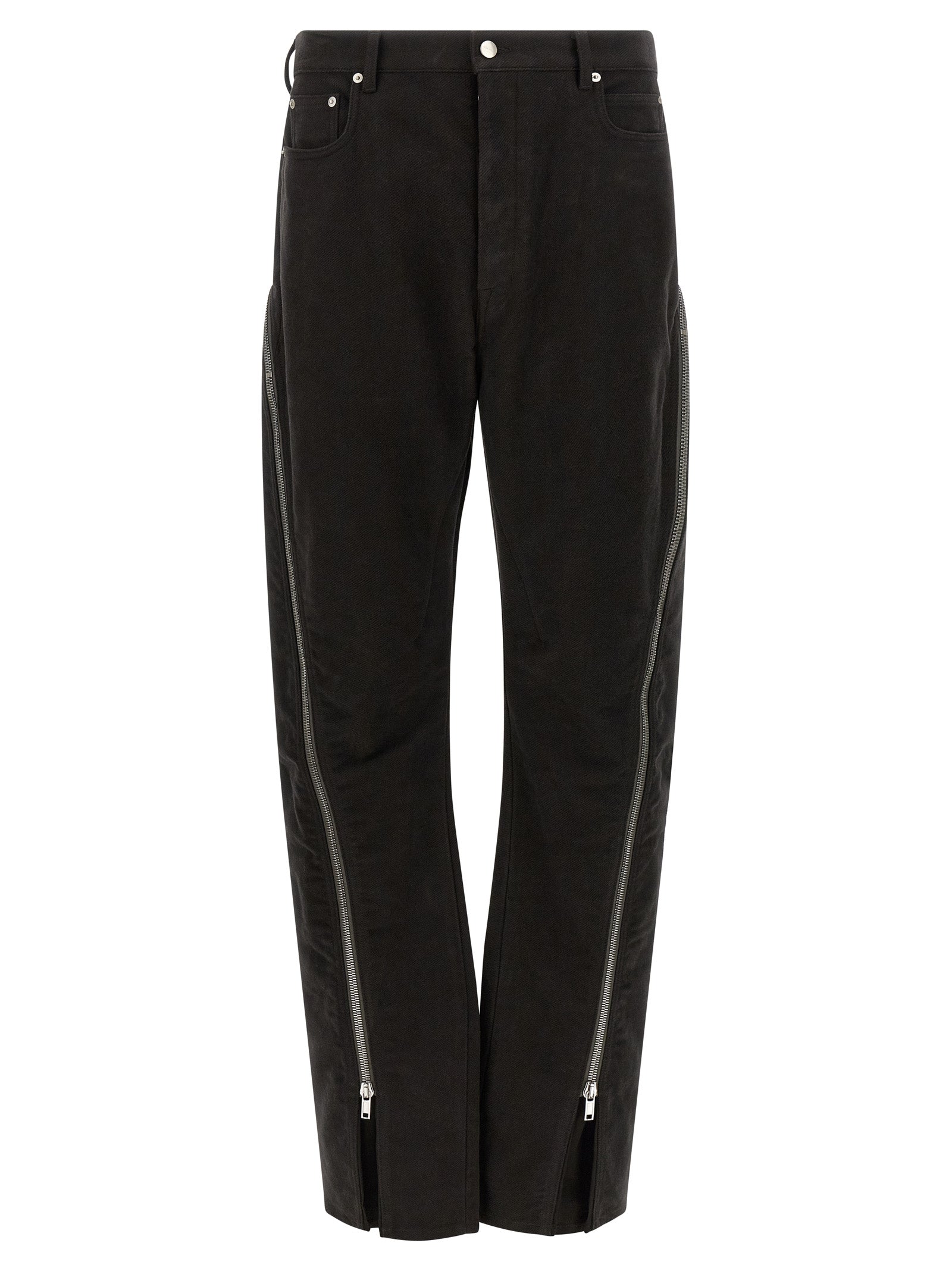 Rick Owens Black Cotton Flared Pants