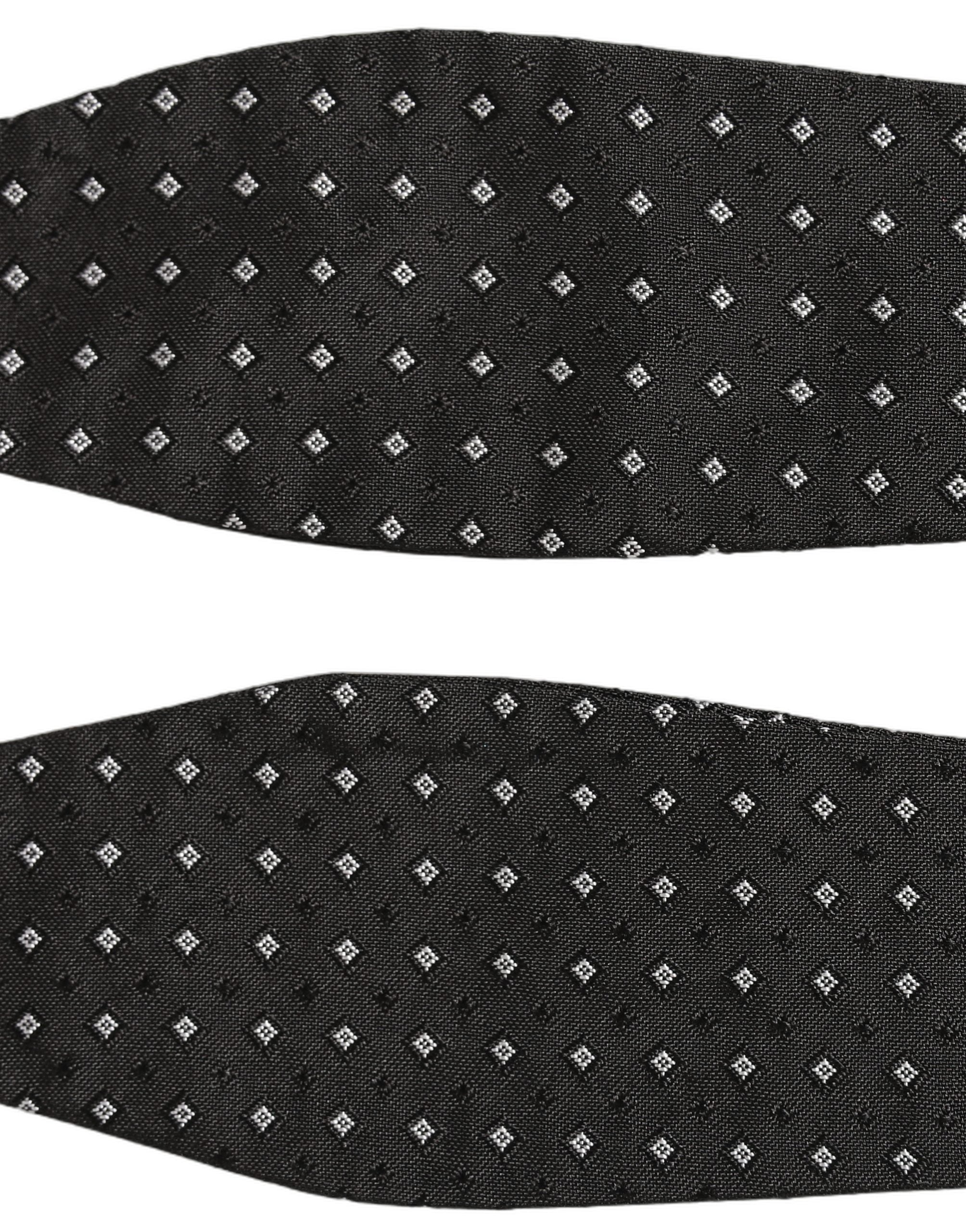 Dolce & Gabbana Black White Polka Dot Adjustable Neck Papillon Bow Tie