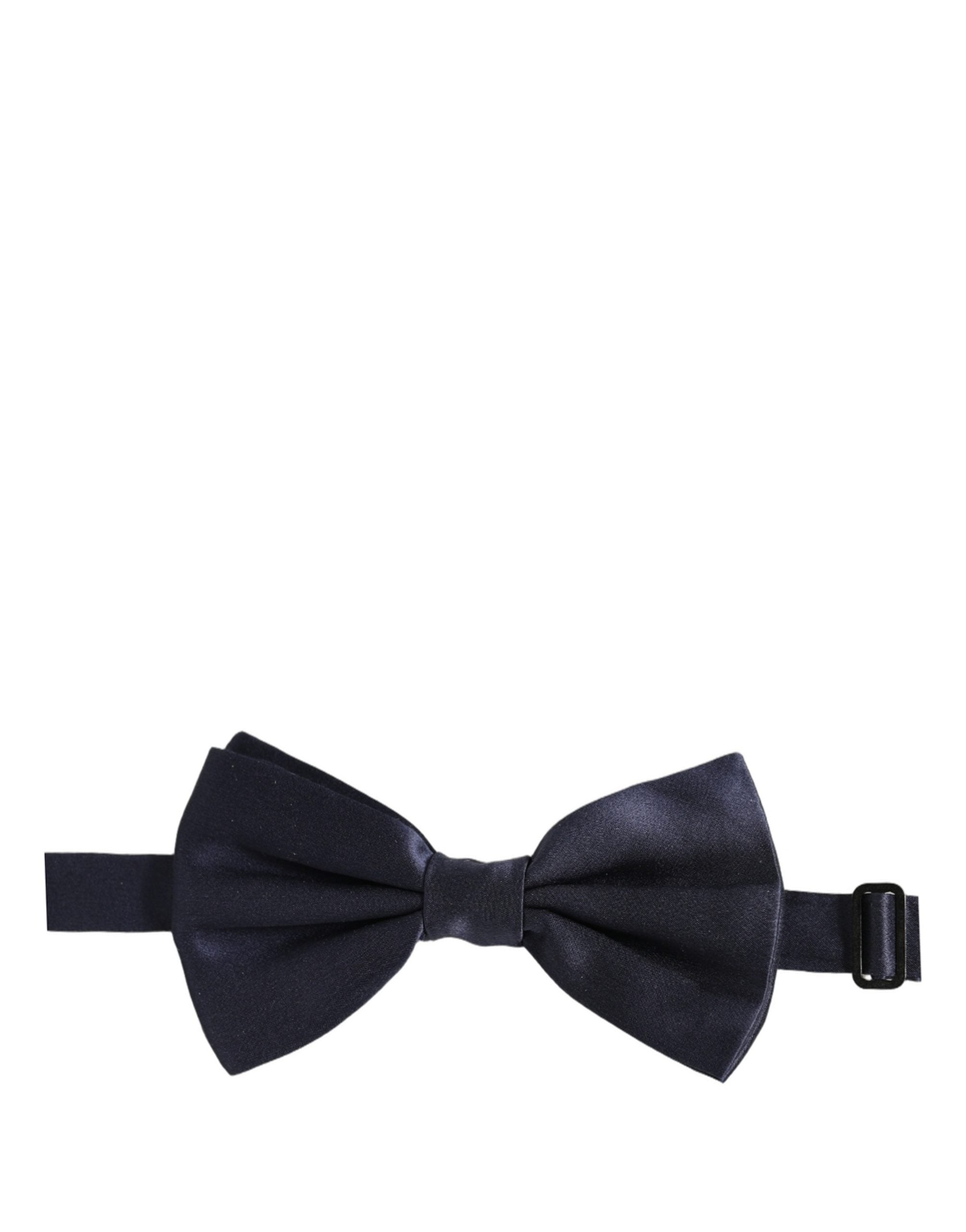 Dolce & Gabbana Dark Blue 100% Silk Adjustable Neck Papillon Bow Tie