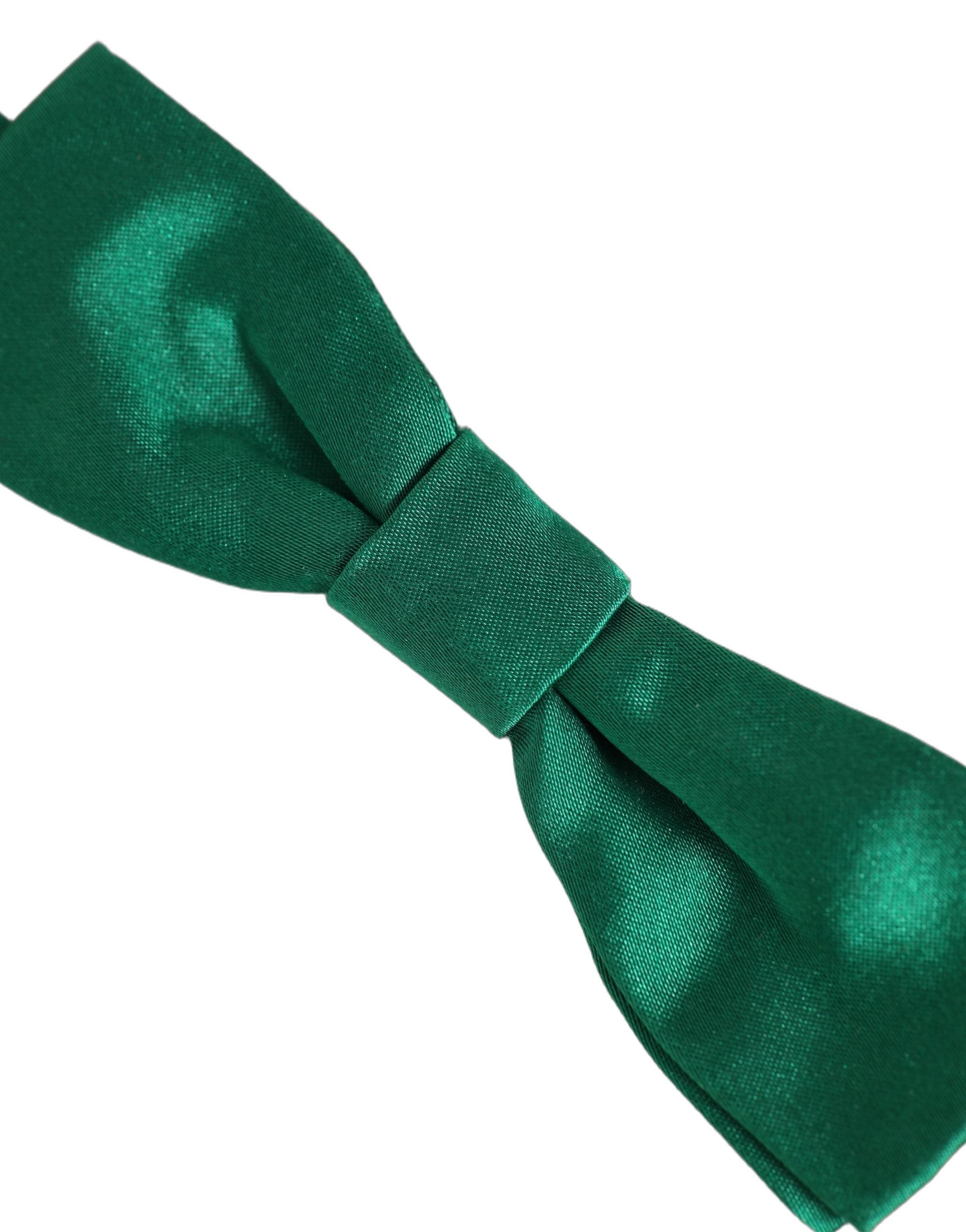 Dolce & Gabbana Men Green 100% Silk Adjustable Neck Papillon Bow Tie
