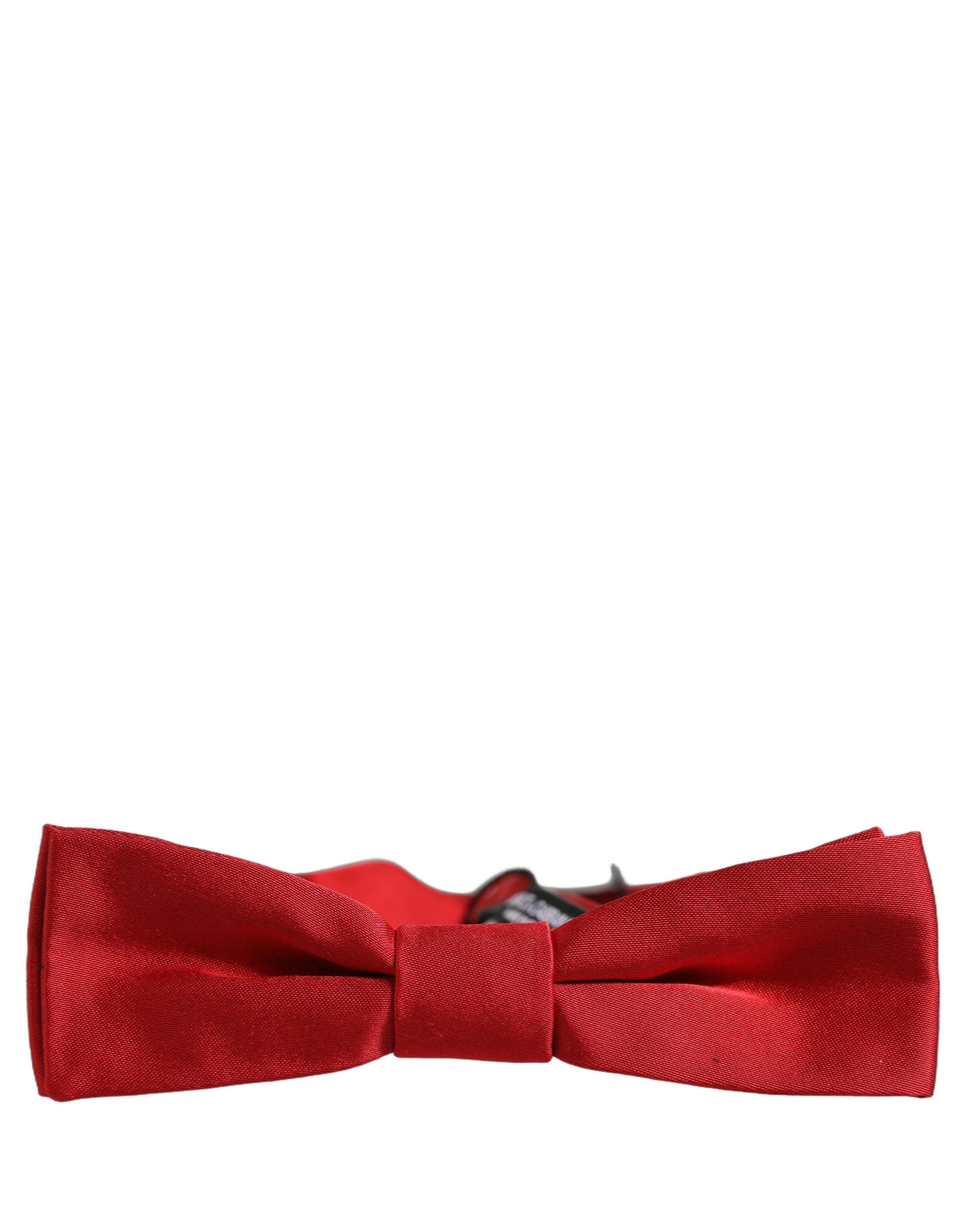 Dolce & Gabbana Men Red 100% Silk Adjustable Neck Papillon Bow Tie