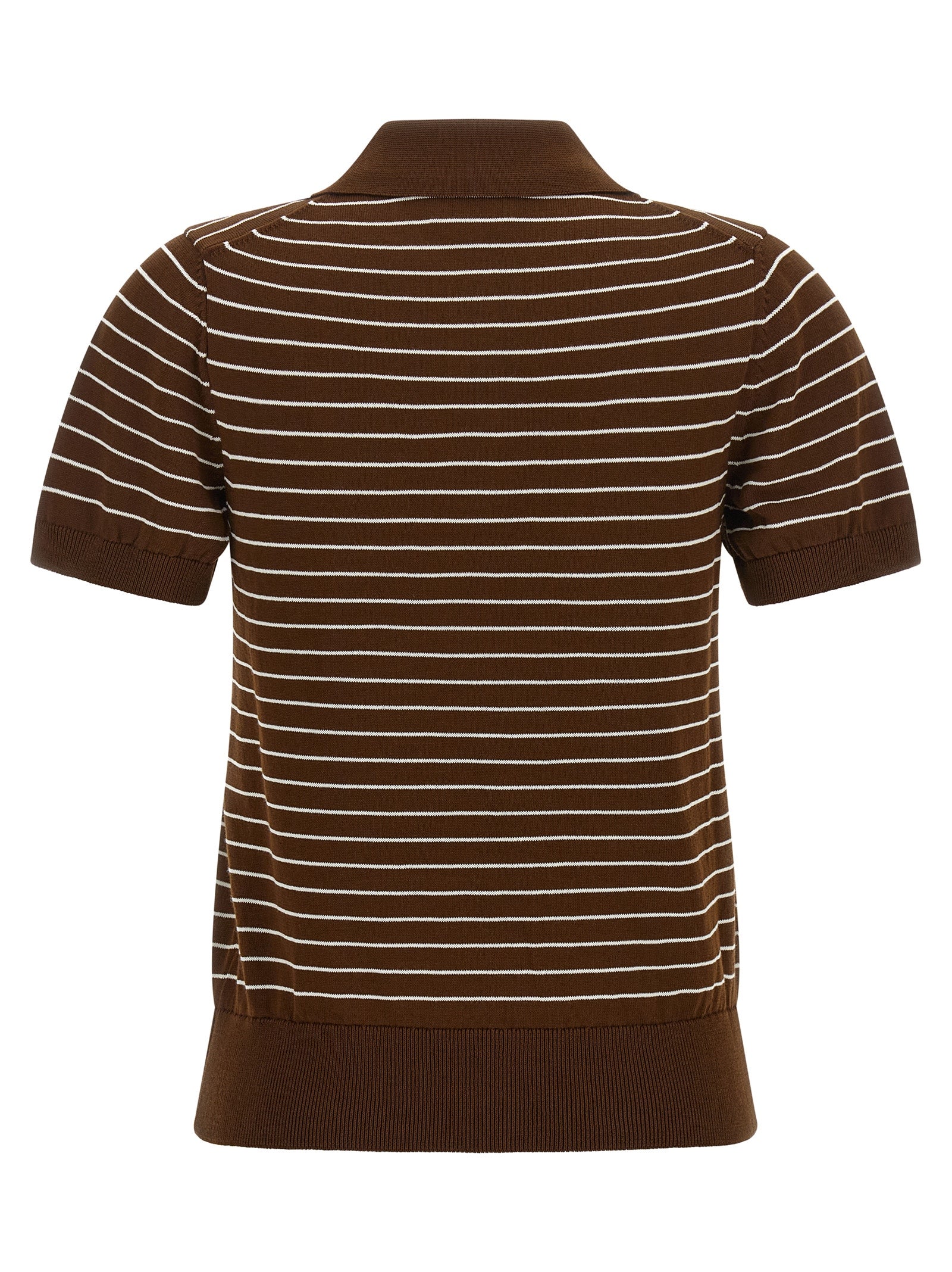 A.P.C. Brown Cotton Polo Shirt