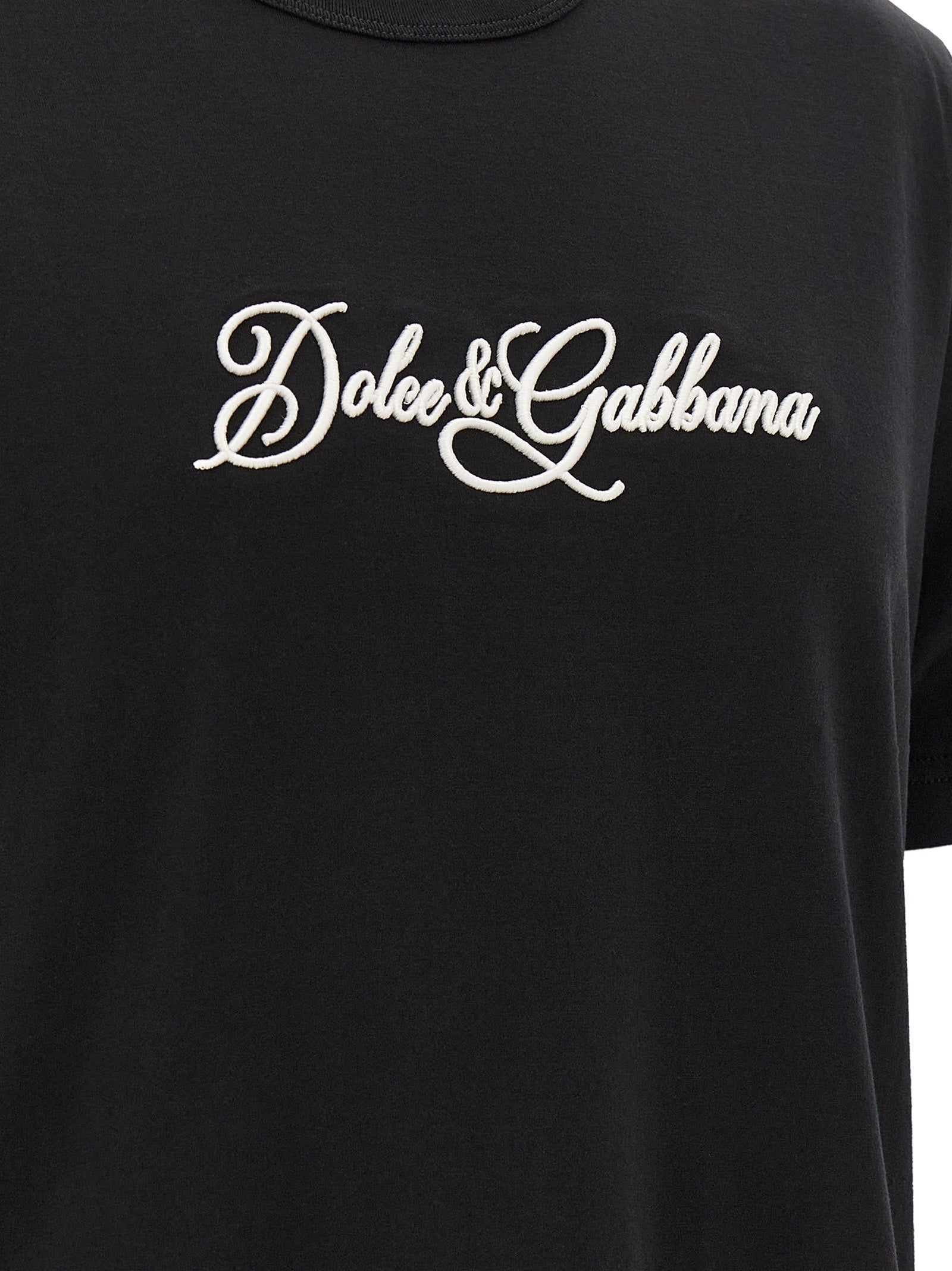 Dolce & Gabbana Black Cotton T-Shirt