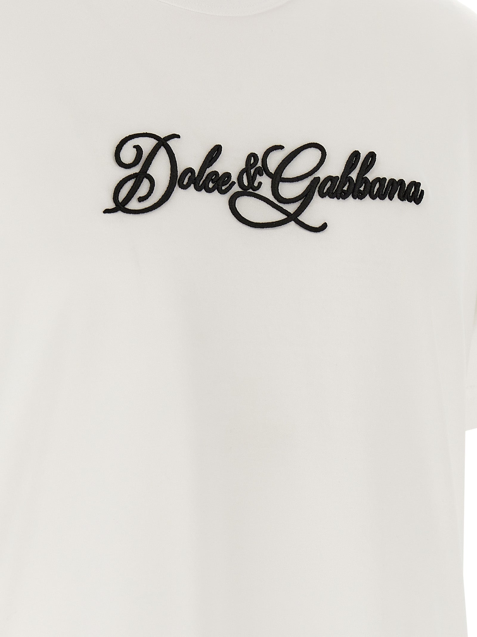 Dolce & Gabbana White Cotton T-Shirt