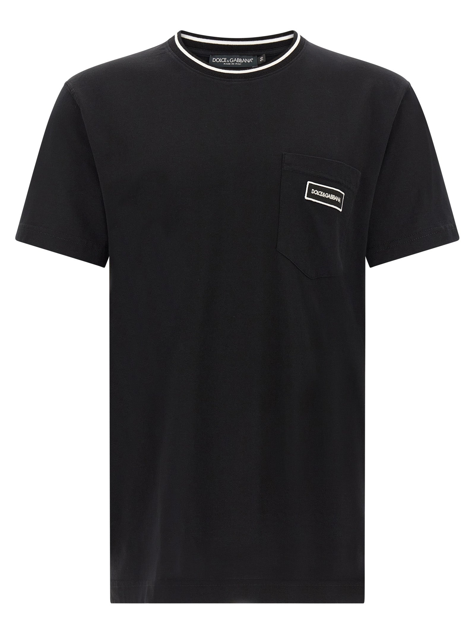 Dolce & Gabbana Black Cotton T-Shirt