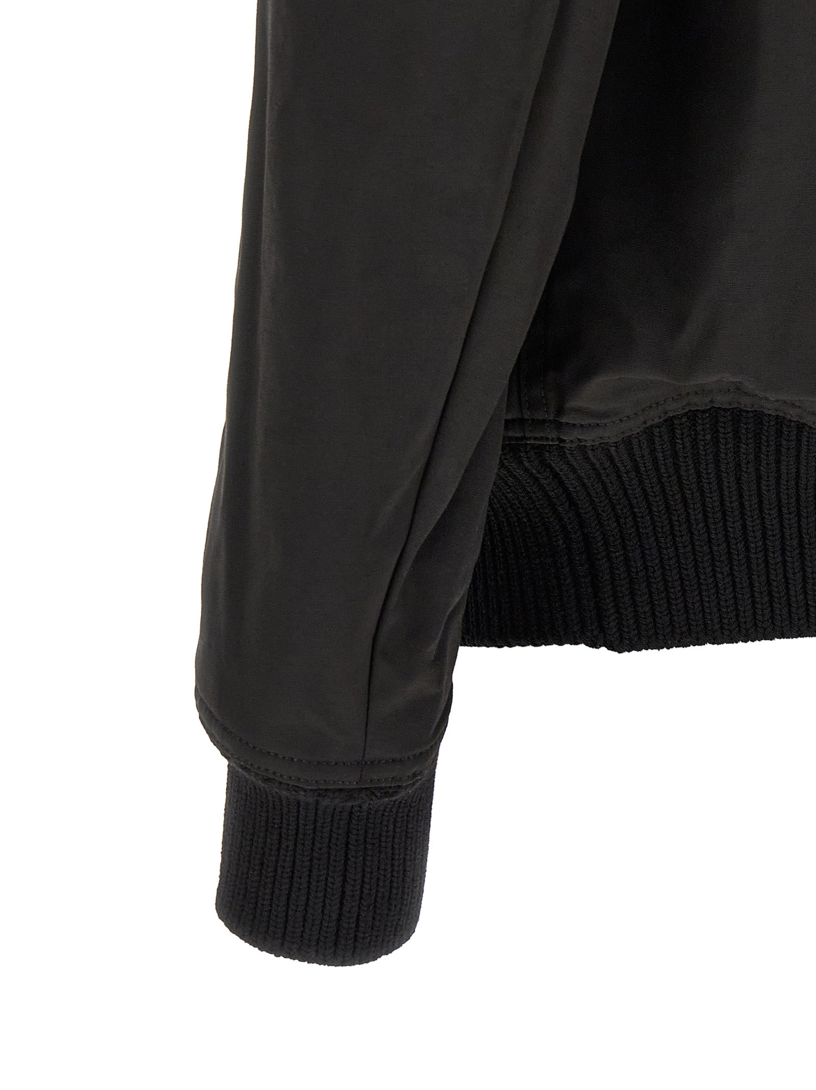 Rick Owens Black Nylon Bomber